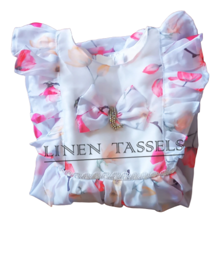 Floral Baby Dress (Code: KC00155) Size: 2-3 years