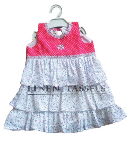 Vintage Floral Dress for Girls (Code: KC00158) Size: 0-1 years
