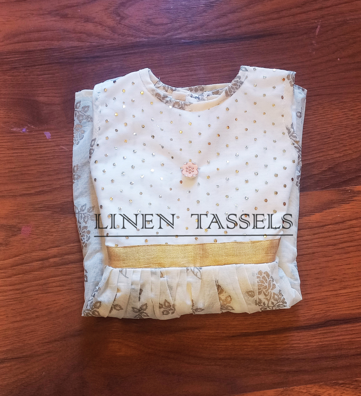 Elegant Printed cotton Dress(Code: KC00164) Size:1-2 years