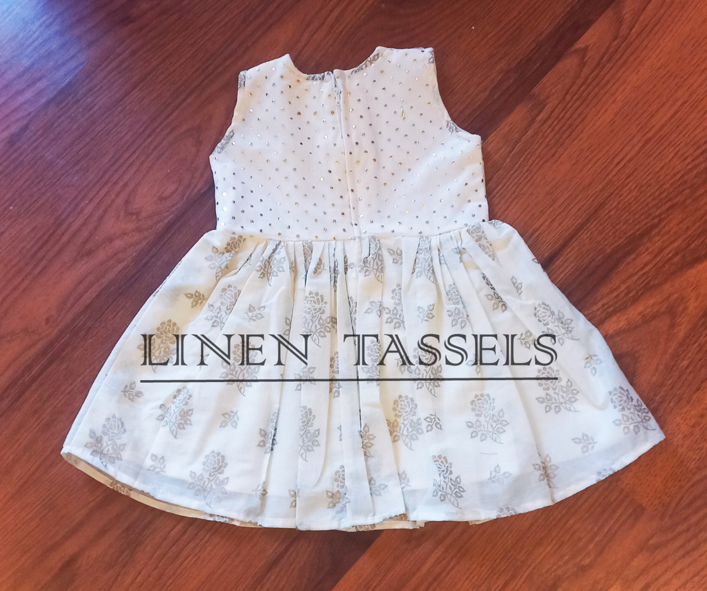 Elegant Printed cotton Dress(Code: KC00164) Size:1-2 years