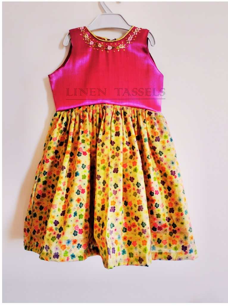 Embroidered Sleeveless Dress(Code:KP00200) Size: 3-4years