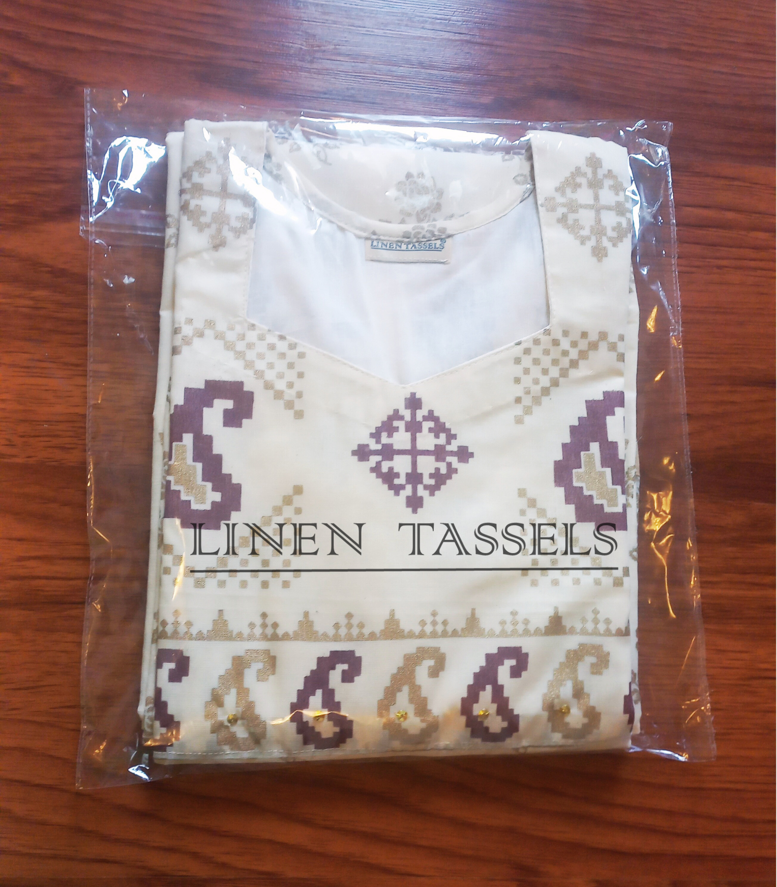 Embroidered Cotton Suit(Code: KW00162) Size: XL