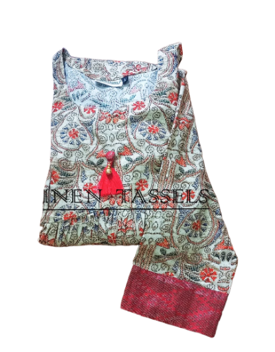 Printed Cotton Alia cut Kurti (Code:  KW00177) Size: L