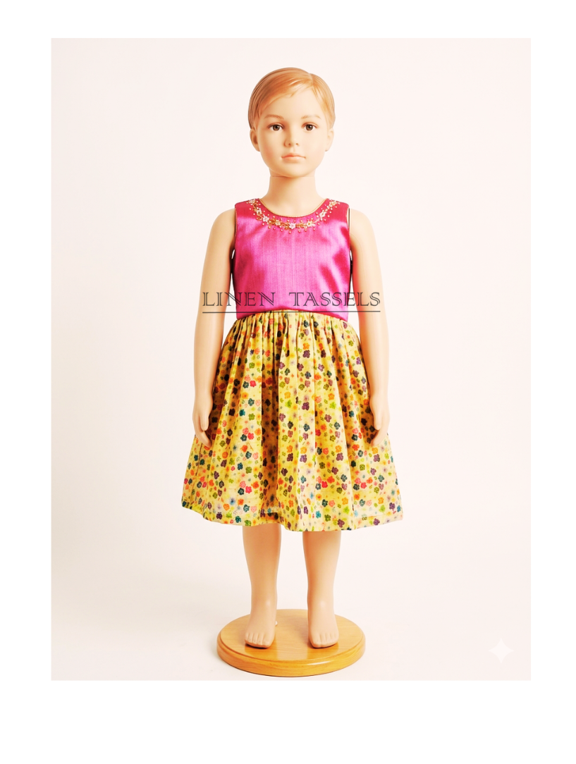 Embroidered Sleeveless Dress(Code:KP00200) Size: 3-4years