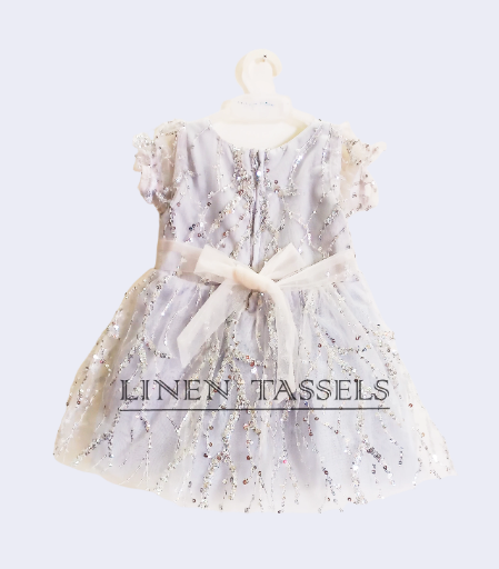 Silver Sequin Party Dress for Girls (Code: KP00174) Size: (1-2 years)