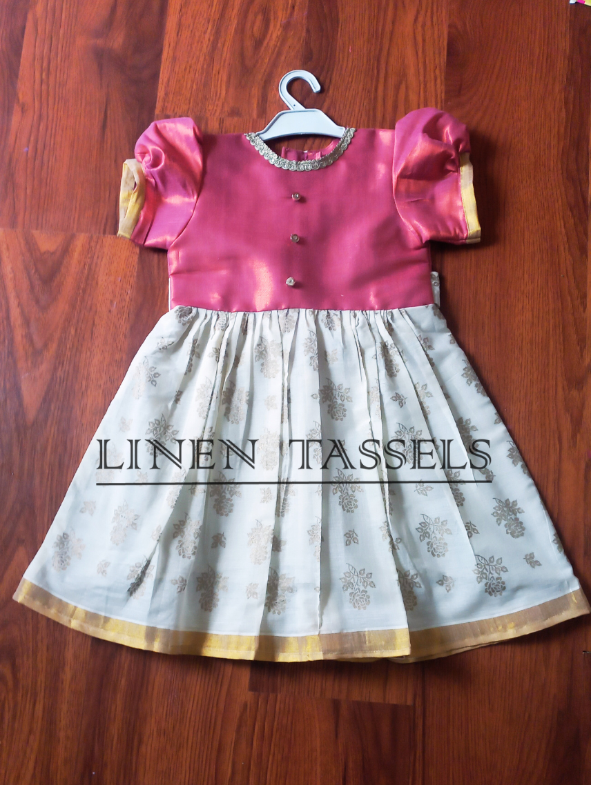 Kids ethnic party wear  frock (Code:KC00169) Size: 6-7 years