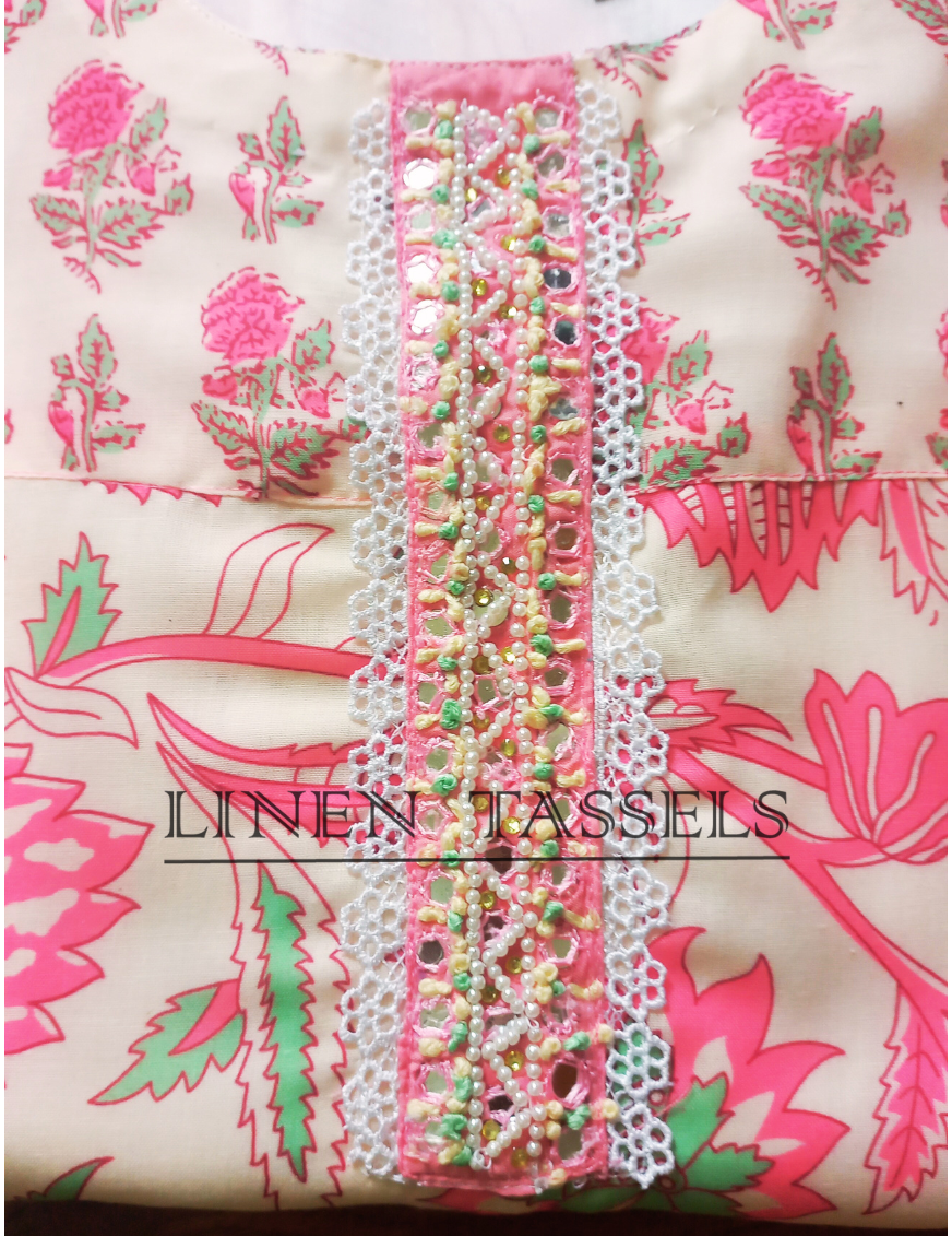 Floral Printed Cotton Kurti Code:(KW00173) Size: (L)