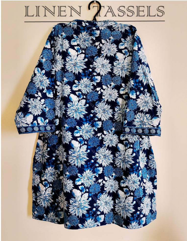 Floral Print Cotton Kurti (Code: KWS00185) Size :XL