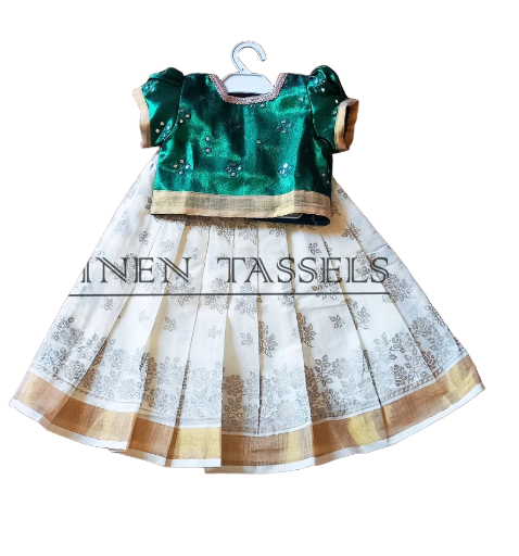 Traditional Kids Pattu Pavadai Set (Code: KP00159) Size: 2-3 years