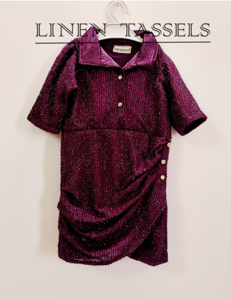 Purple Western dress (Code:KP00198) Size: 3-4 years