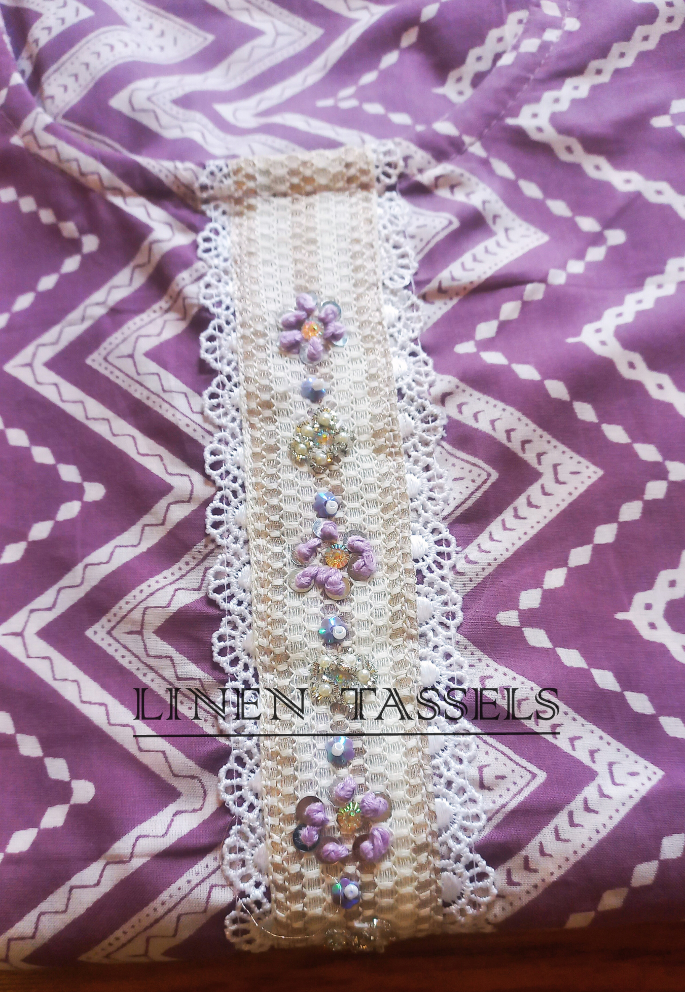 Purple Patterned Kurta (Code: KW00161) Size: Chest 36 (L)