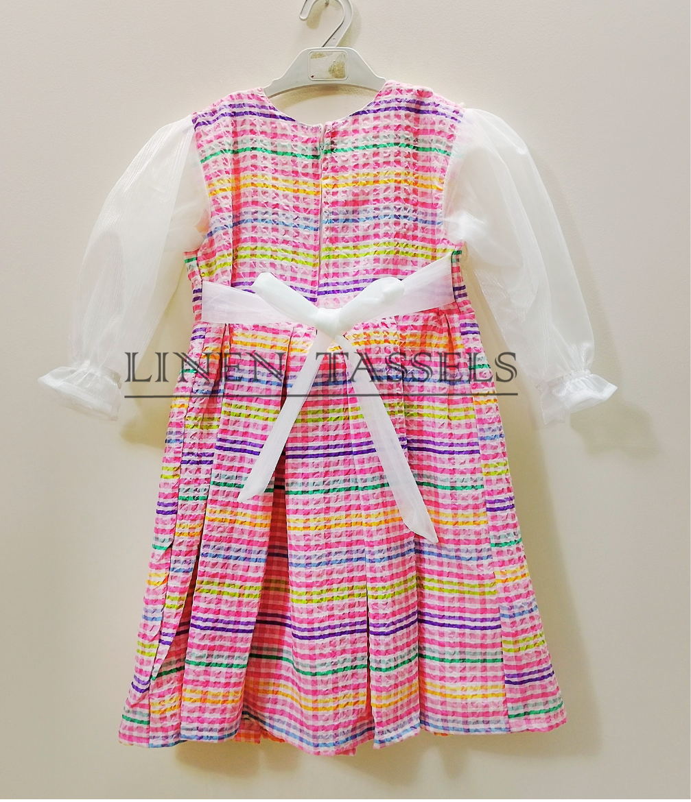 Girls' Multicolored Party Dress (Code:KP00186) Size: 6-7years