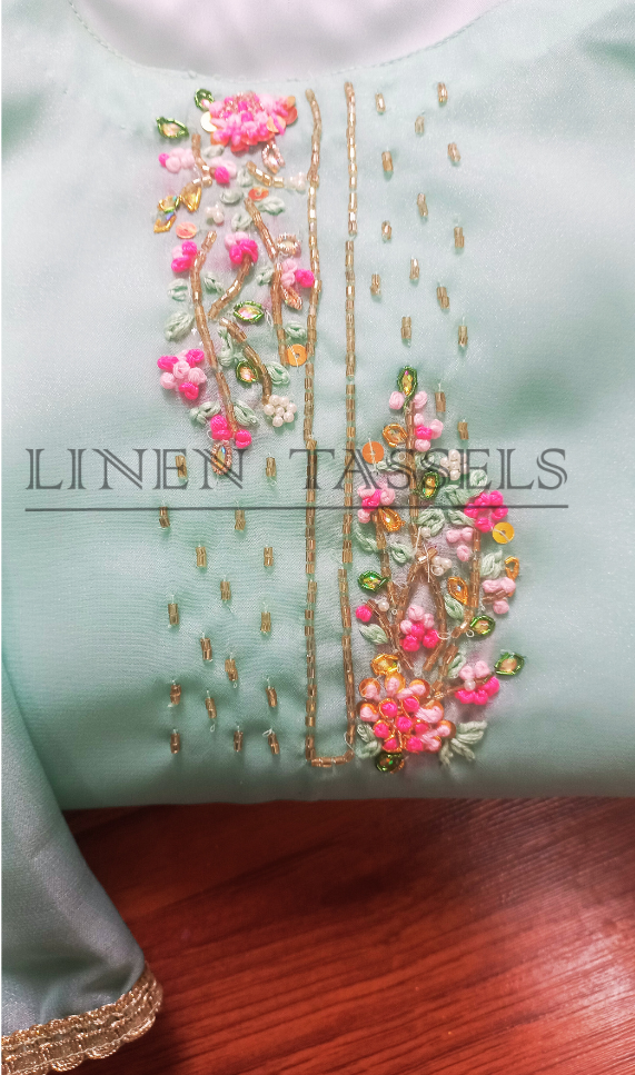 Embroidered Georgette Kurti (Code: KW00176) Size: ( Chest :38 XL)