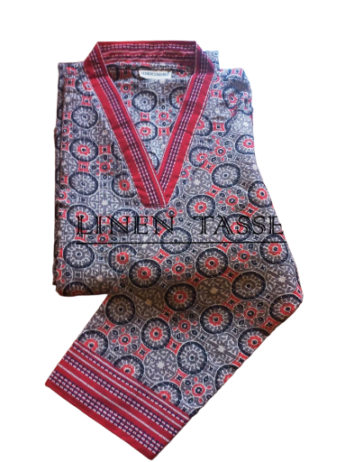 Printed Kantha Cotton Kurta (Code:KW00160) Size : Large (Chest-36)