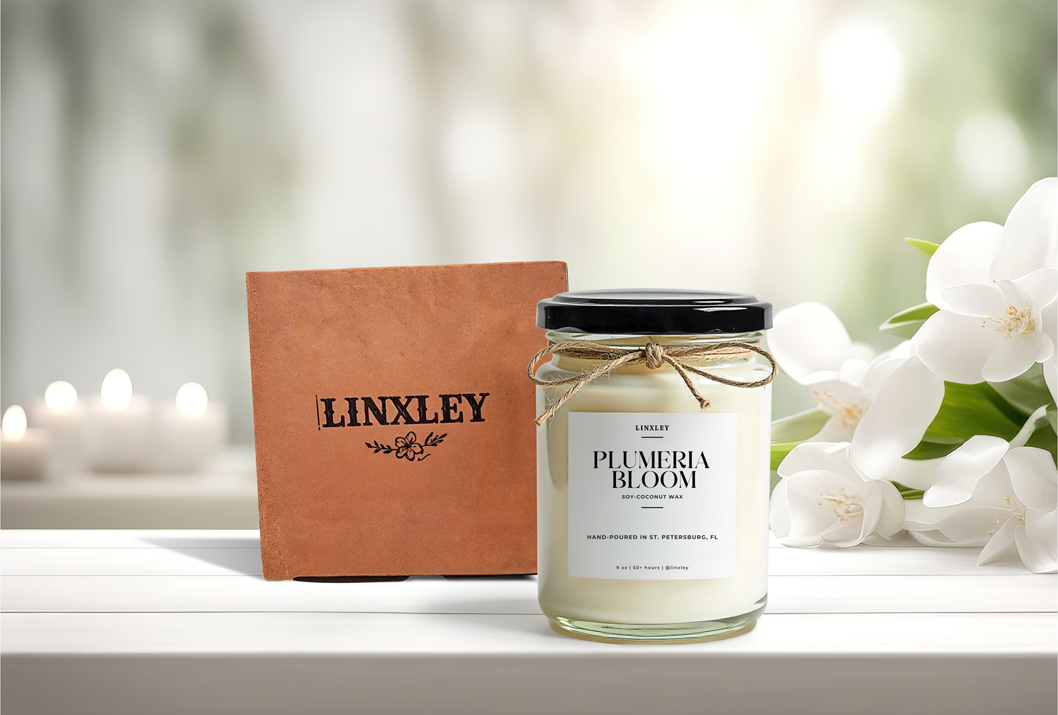 Plumeria Bloom Coconut-Soy Candles