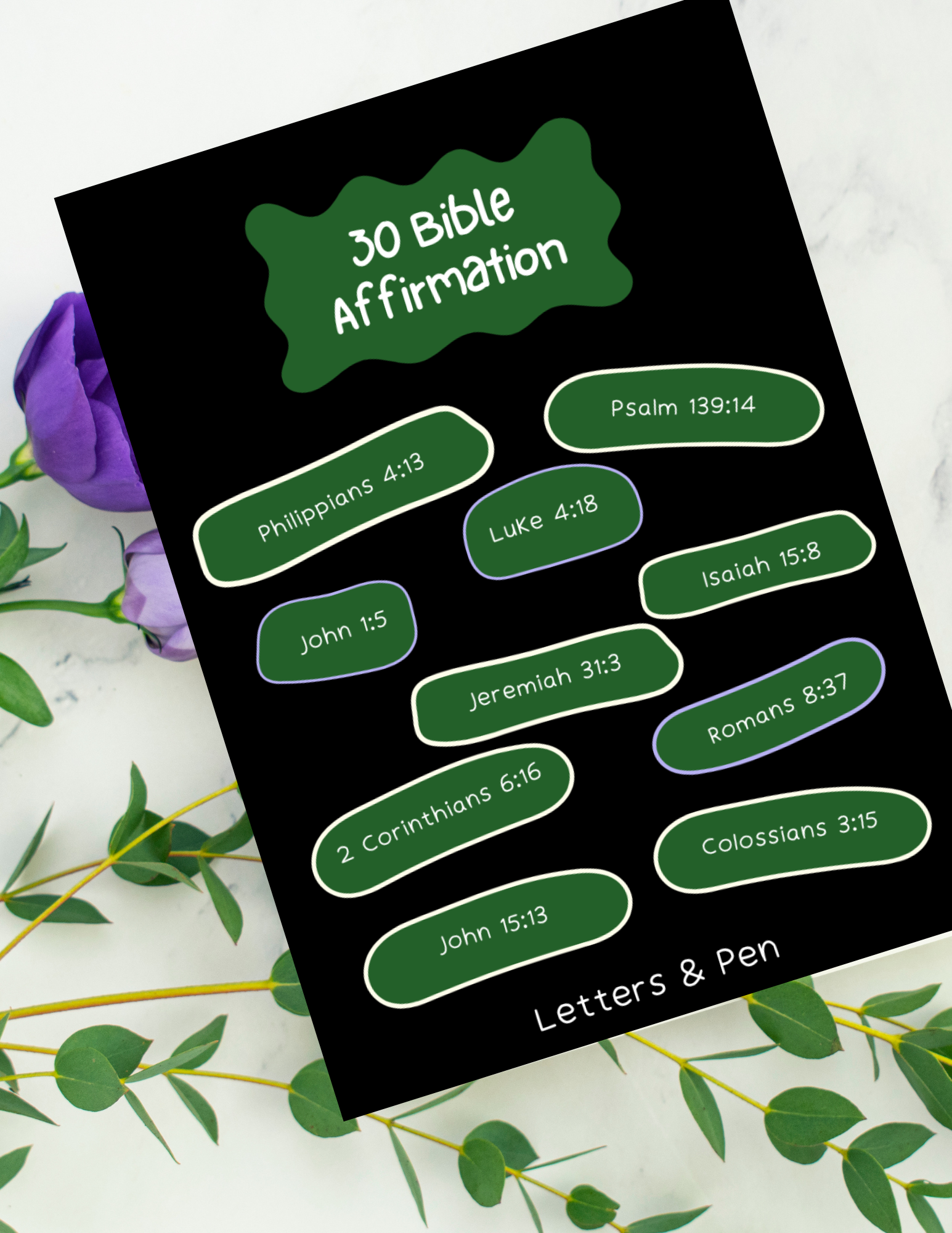 30 Bible Affirmation Cards