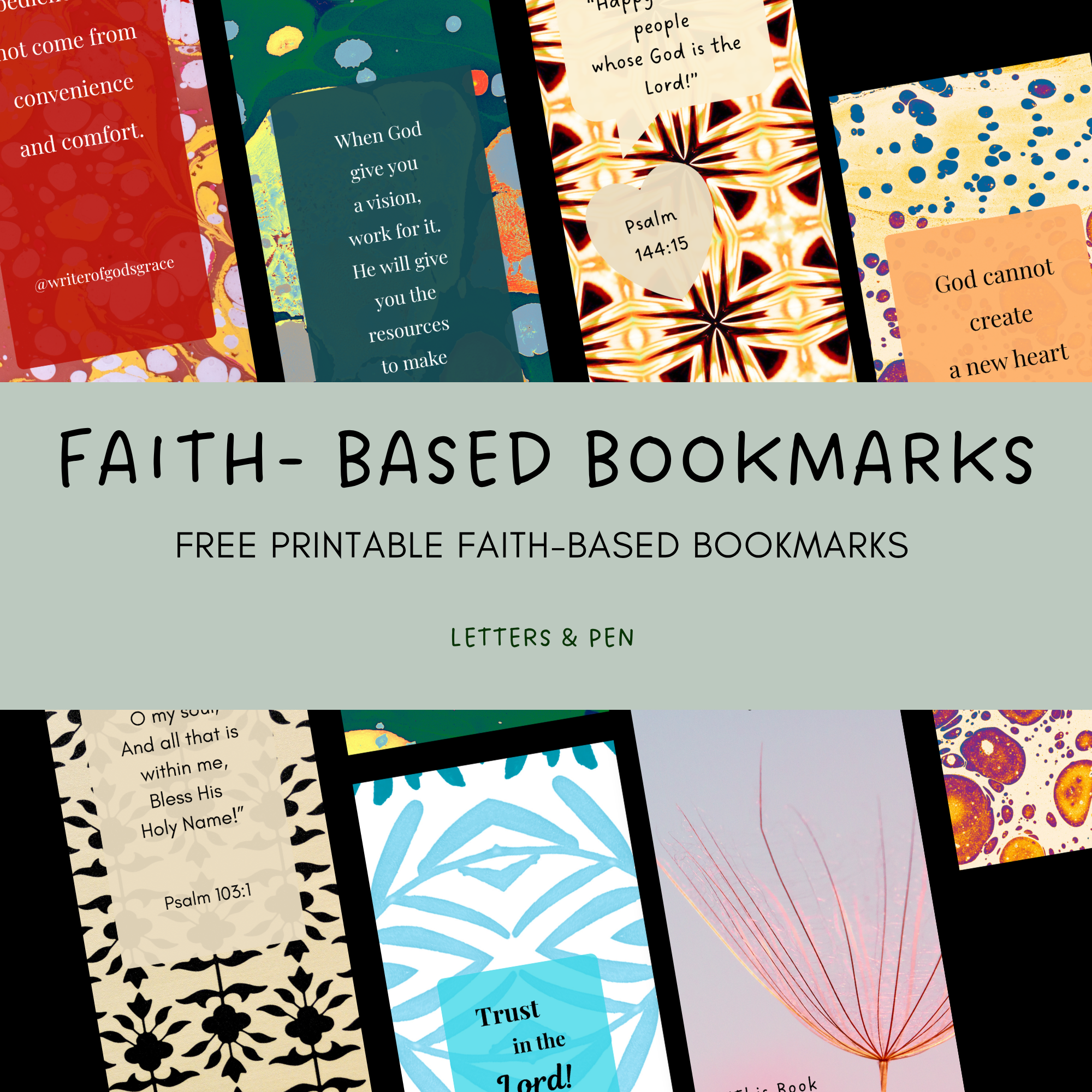 Faith-Based Scripture Bookmarks (FREE Download Printable) 