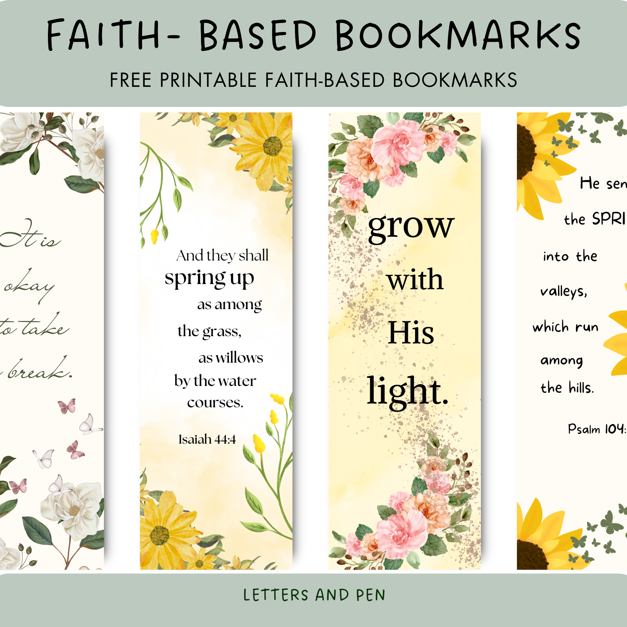 Faith-Based Scripture Bookmarks (FREE Download Printable) 