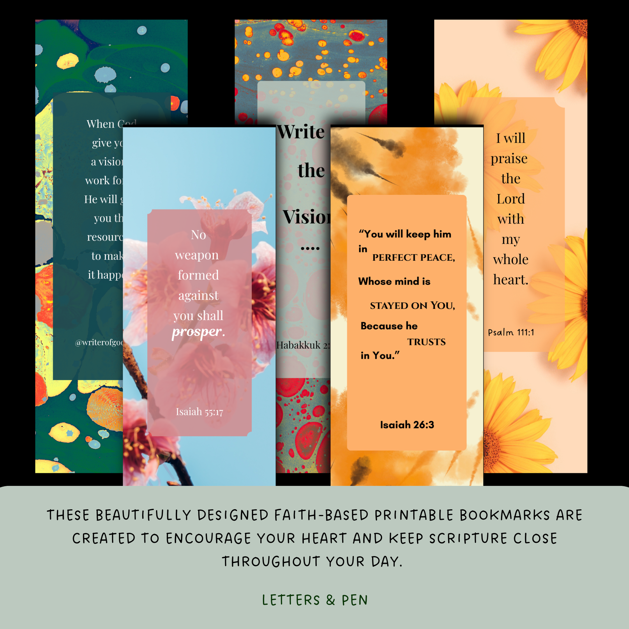 Faith-Based Scripture Bookmarks (FREE Download Printable) 