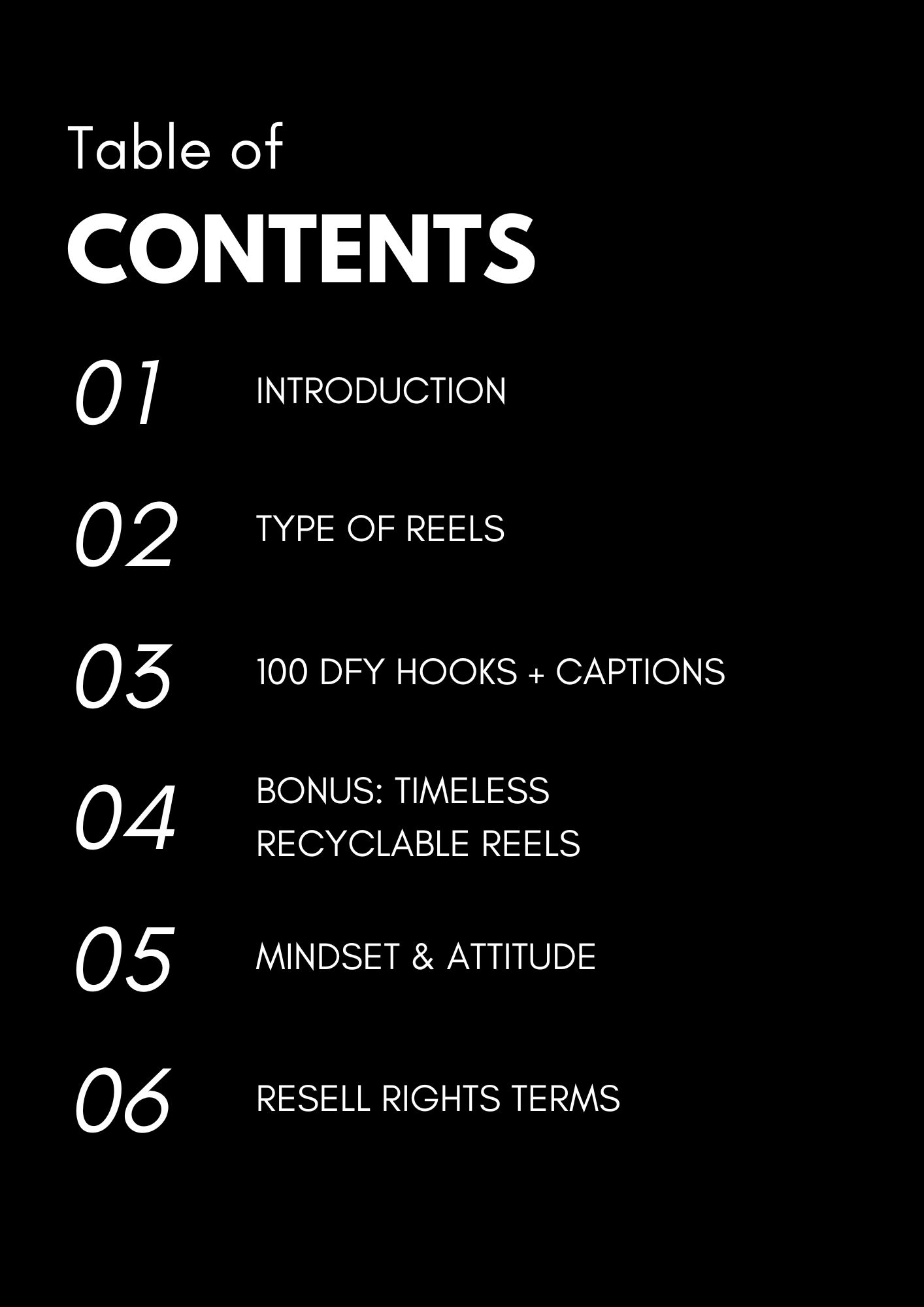100 DFY Hooks + Captions: Reels Bundle