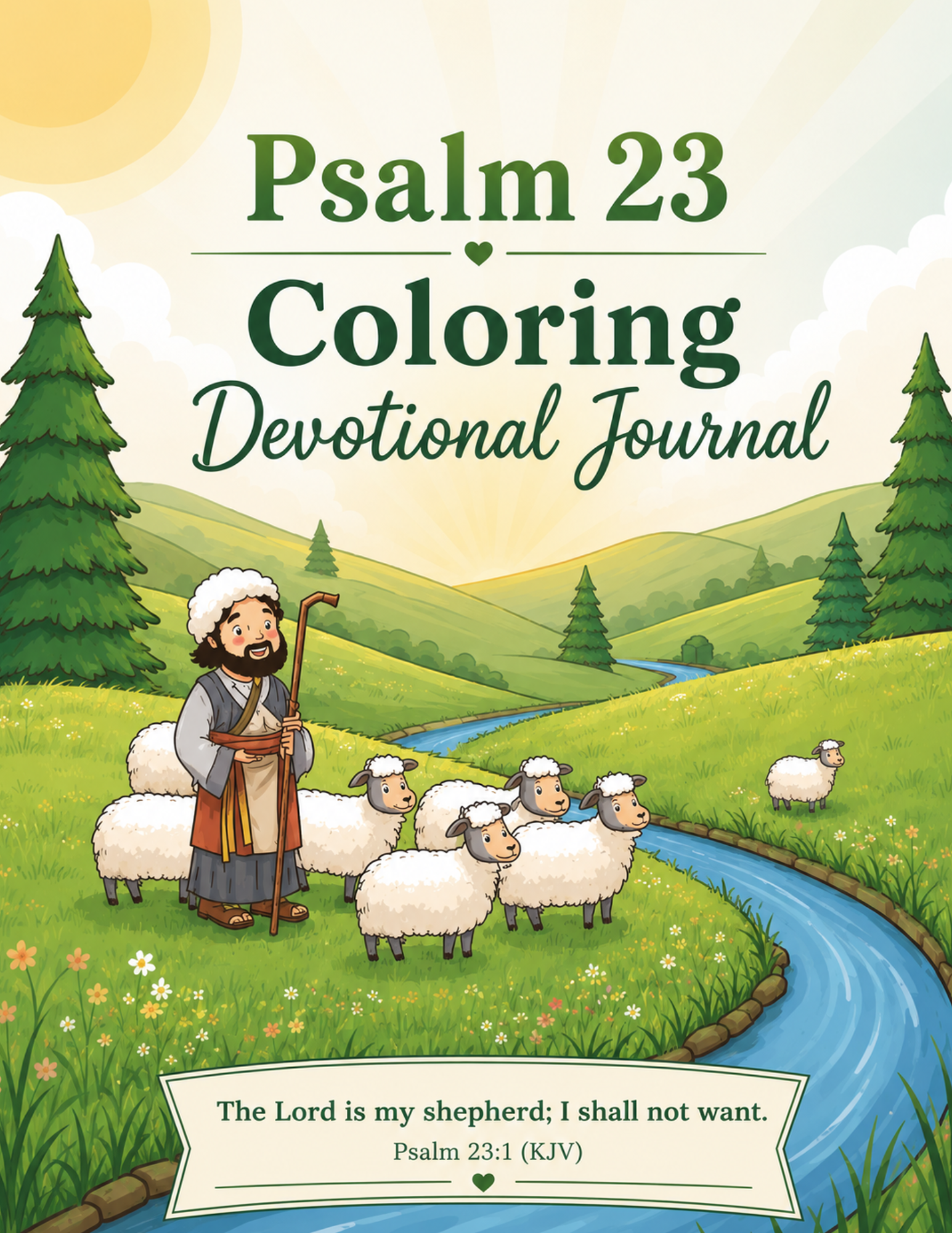 Psalm 23 Coloring Devotional Journal (KJV)