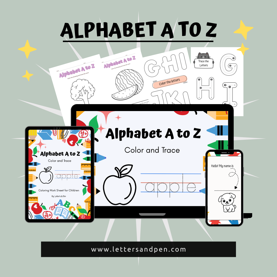 Alphabet A to Z Coloring Workbook