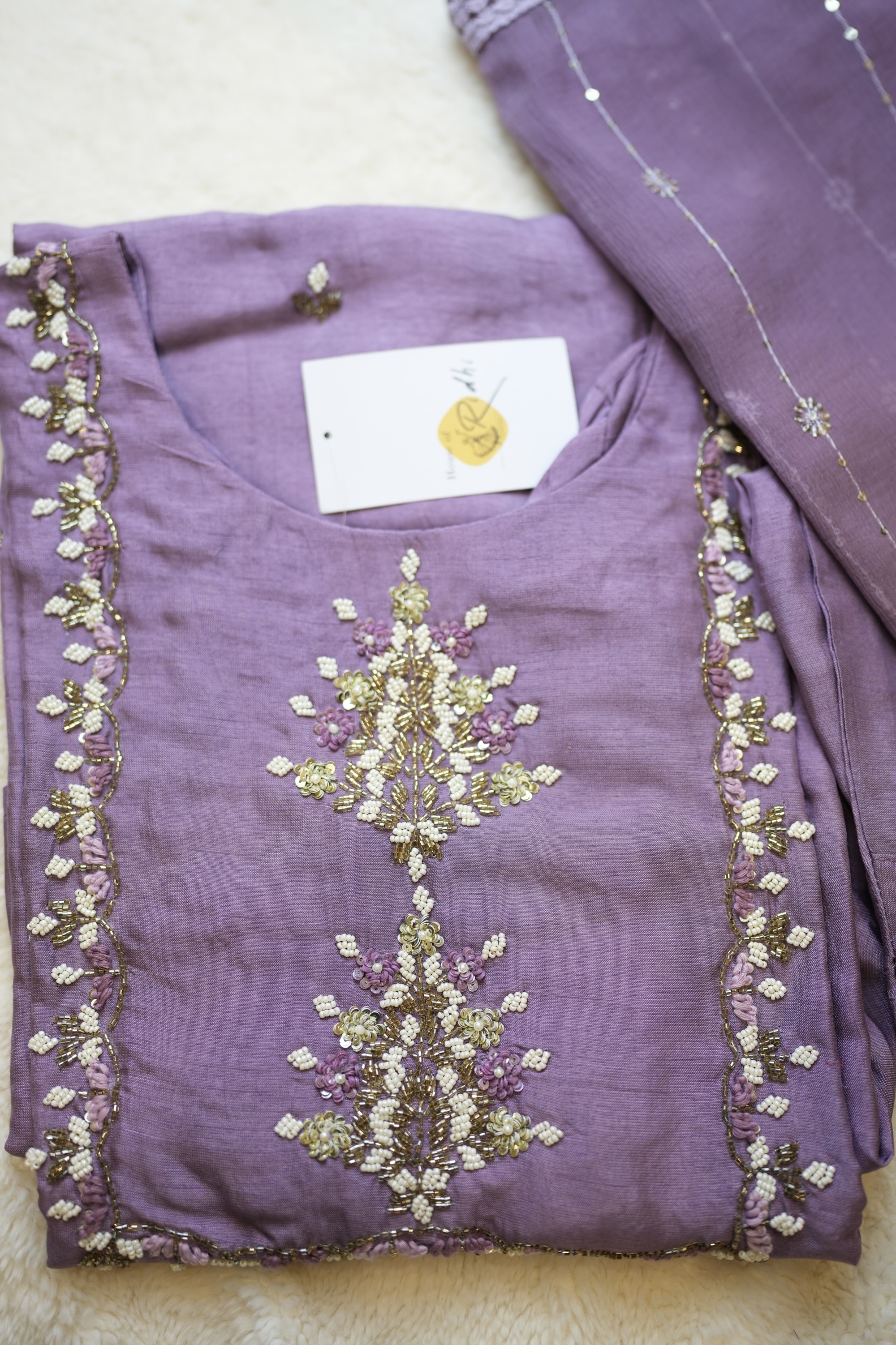 Lilac Dream Zardosi 3-Piece Suit Set