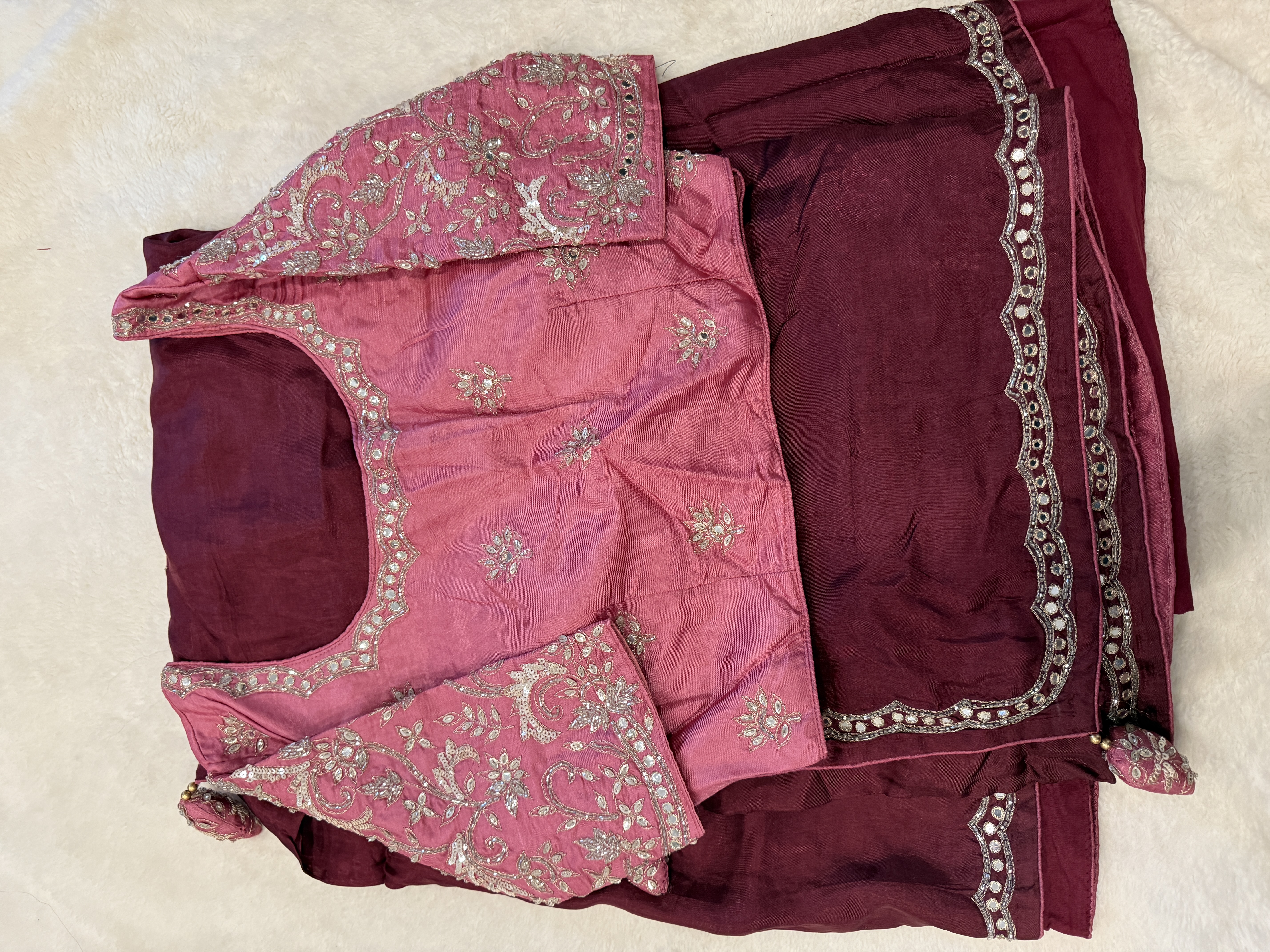 Deep Mauve Elegance Cocktail Saree