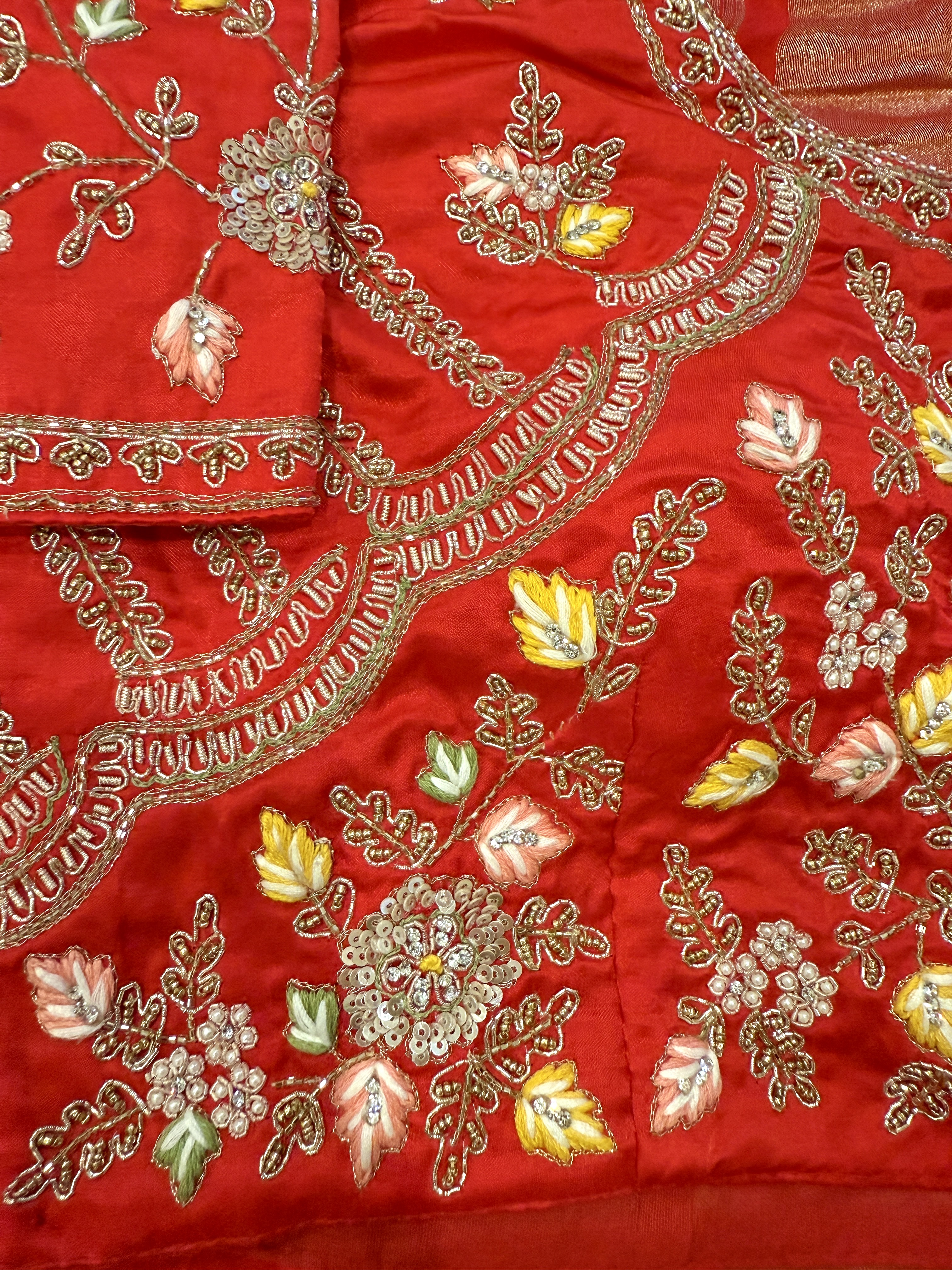 ❤️ Red Pure Gaji Silk Saree ❤️