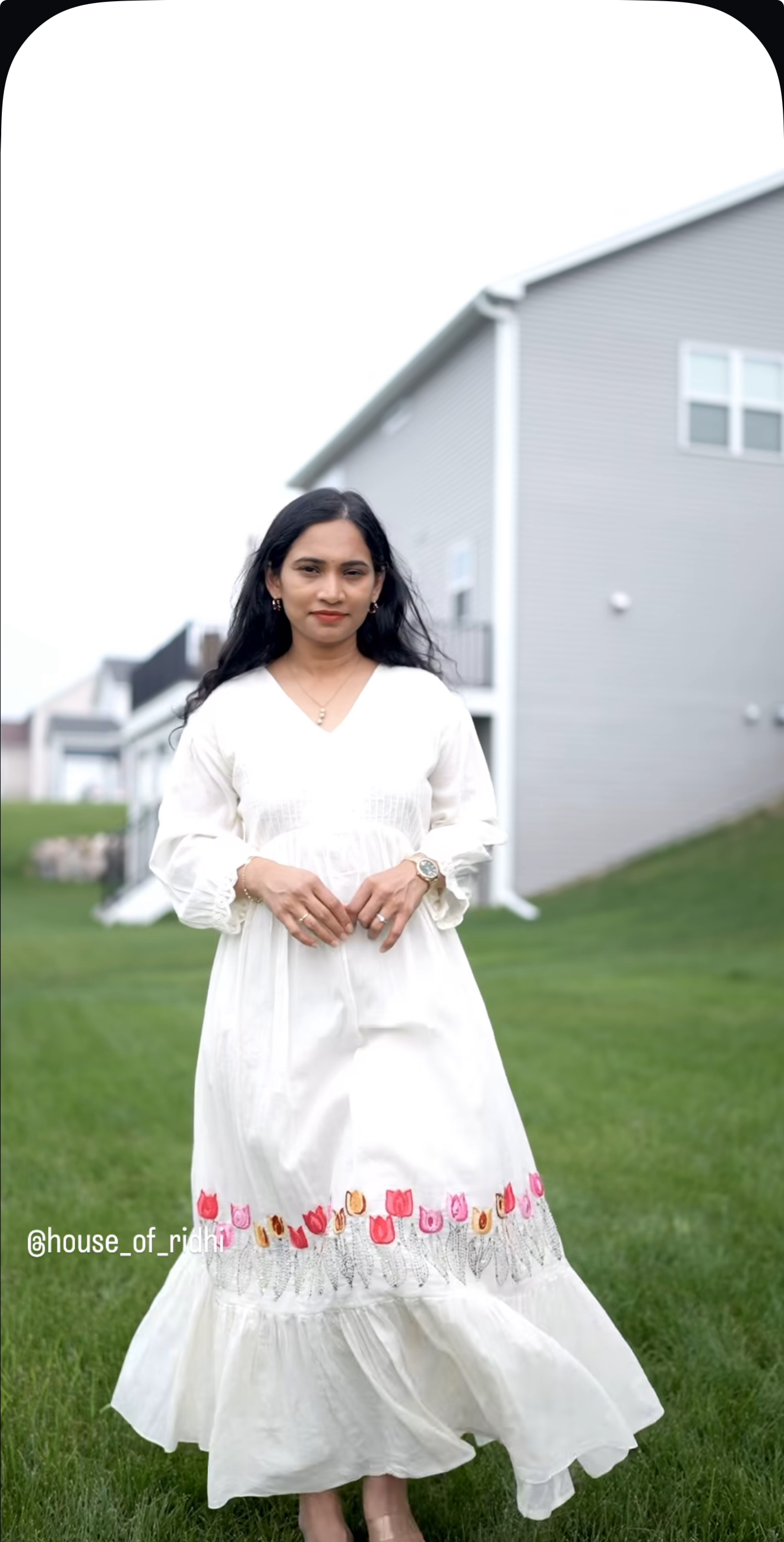 Tulip Dream | Hand-Embroidered Mul Cotton Frock