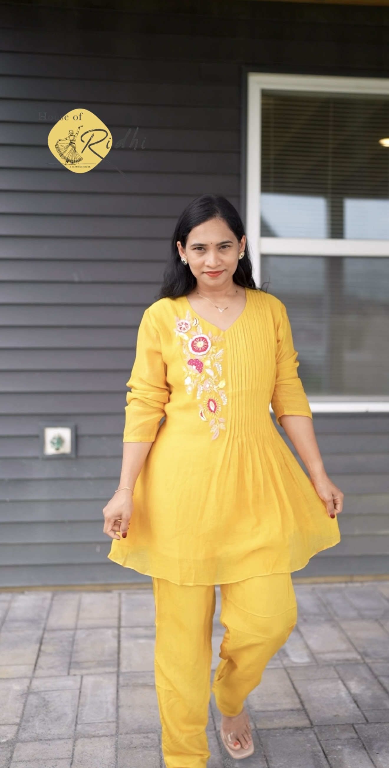 Pure Mul Chanderi Yellow Co-ord Set – Festive Edition