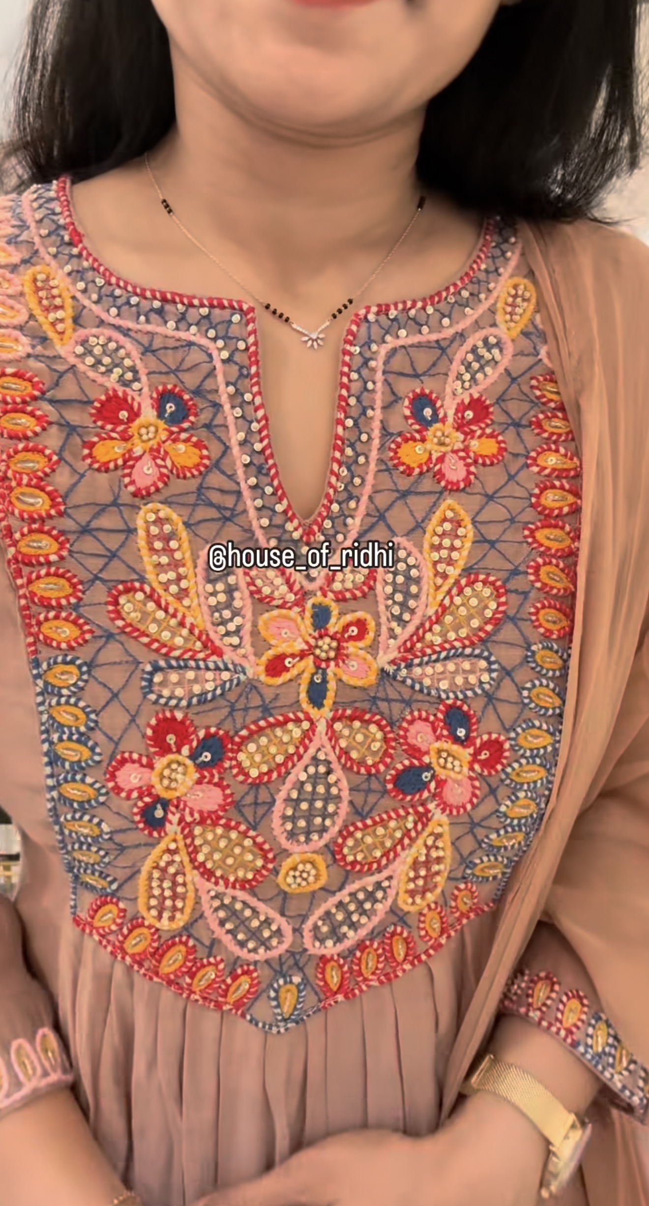 Blush Whisper Ethnic 3 Pc Suit set