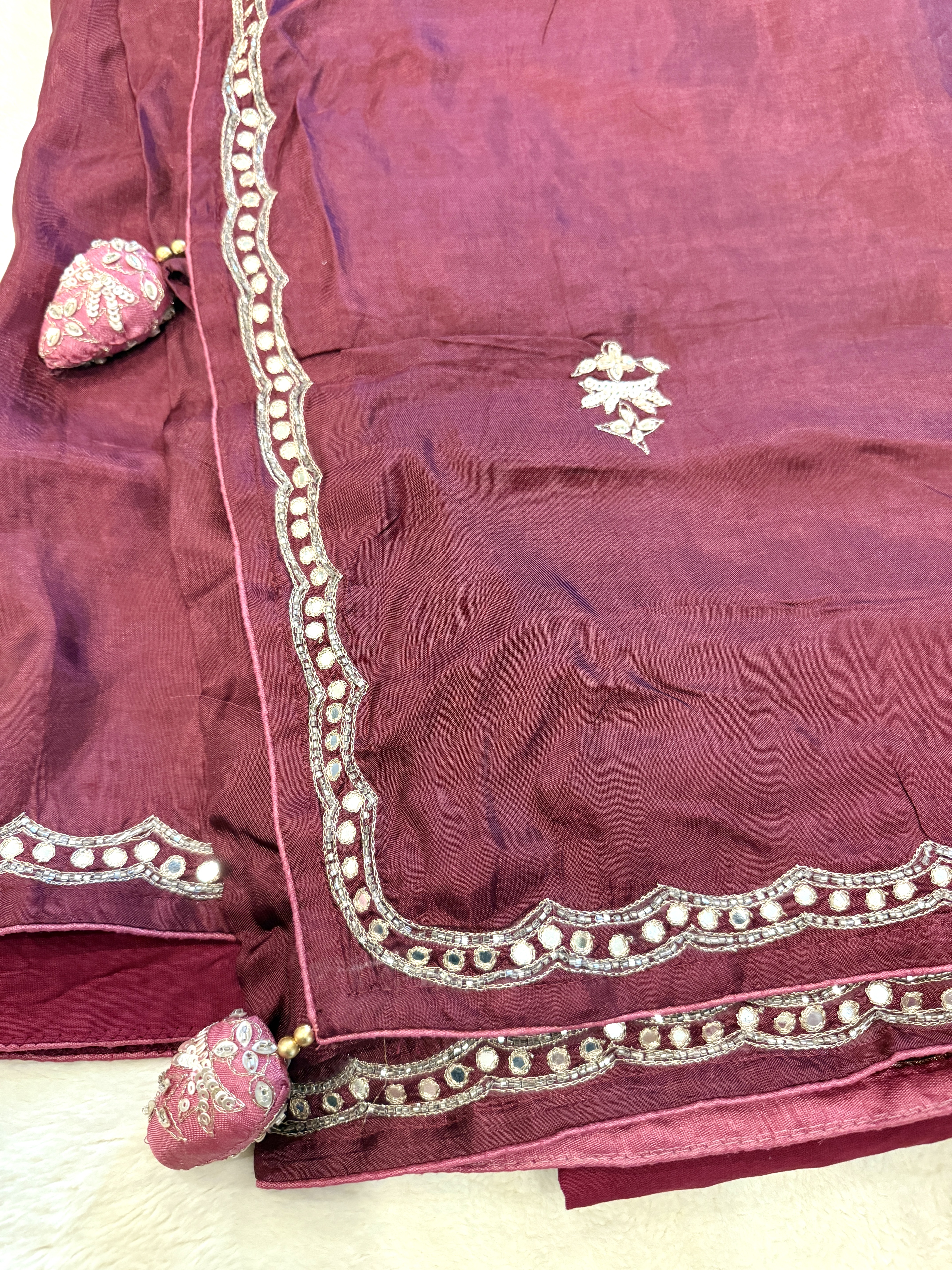 Deep Mauve Elegance Cocktail Saree