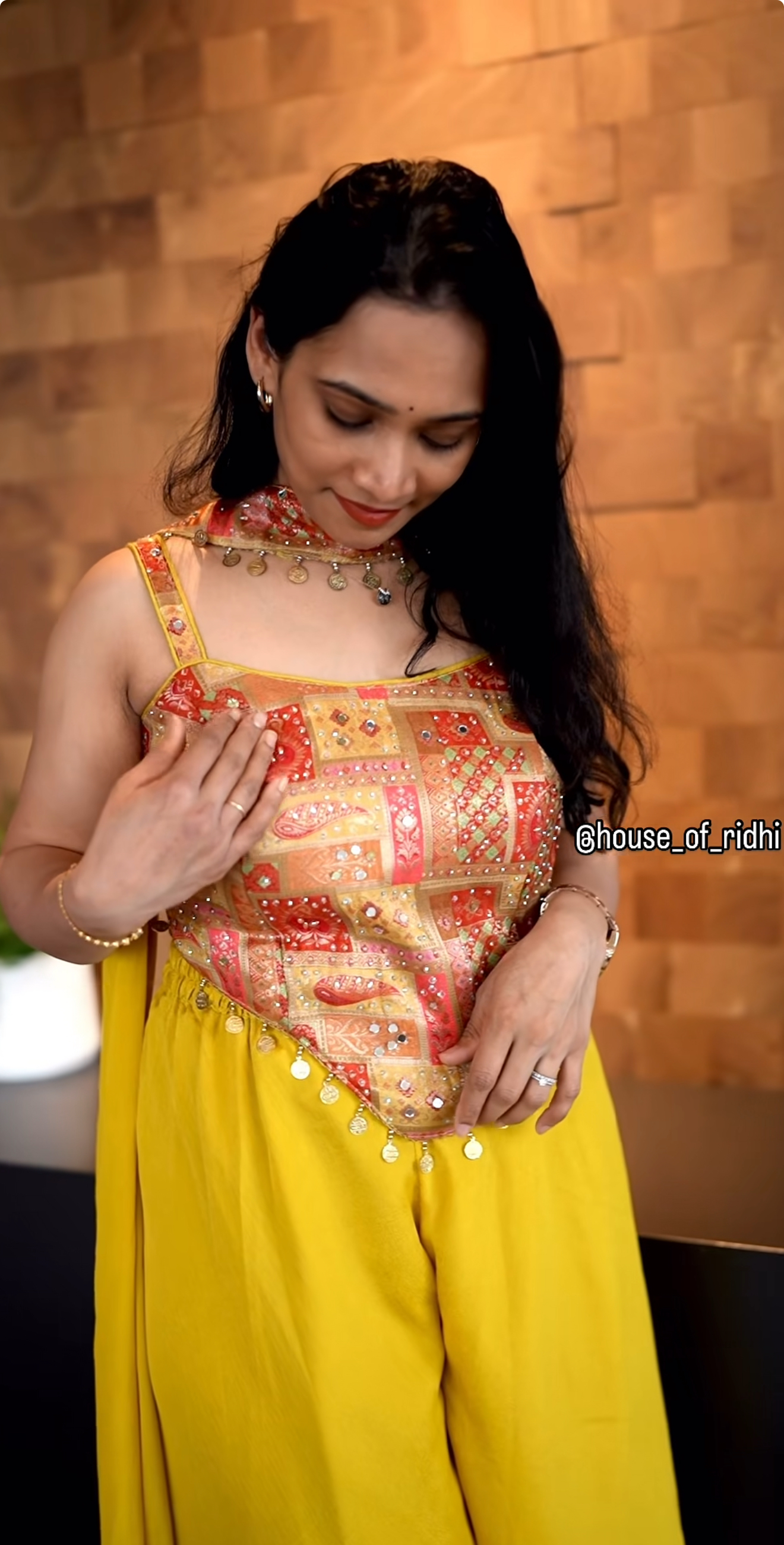 Yellow Indo-Western Palazzo Set