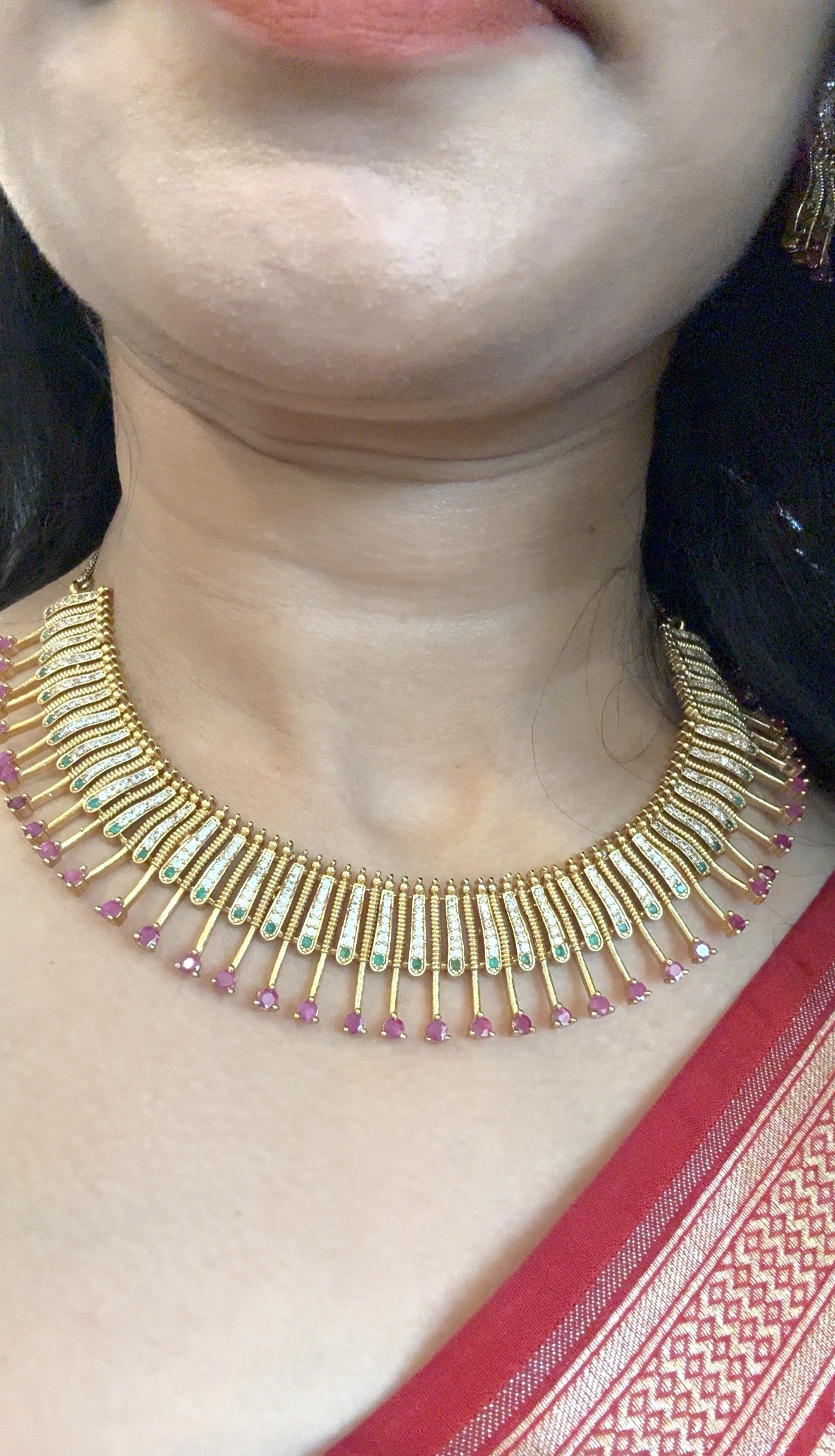 Cutest Necklace Set Paired with Earrings