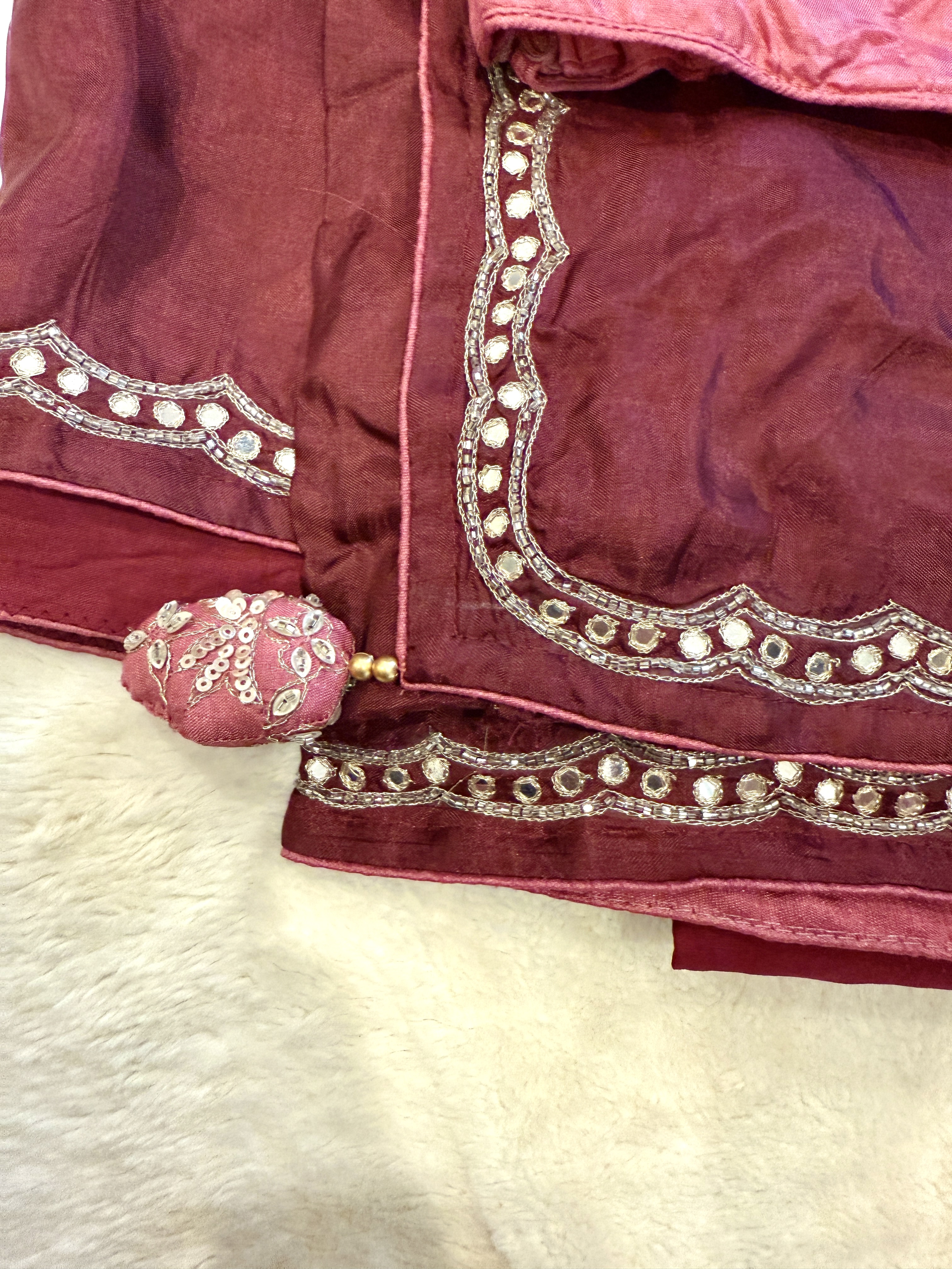 Deep Mauve Elegance Cocktail Saree