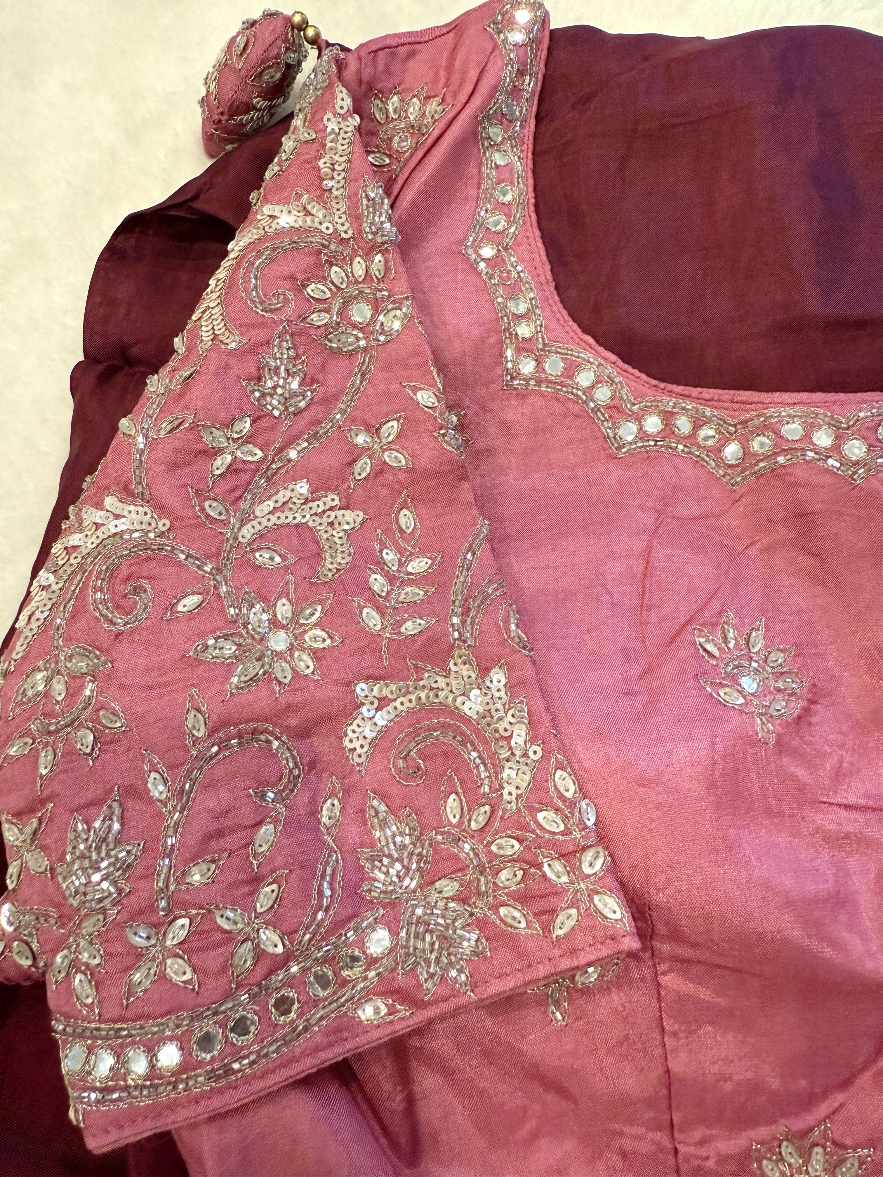 Deep Mauve Elegance Cocktail Saree