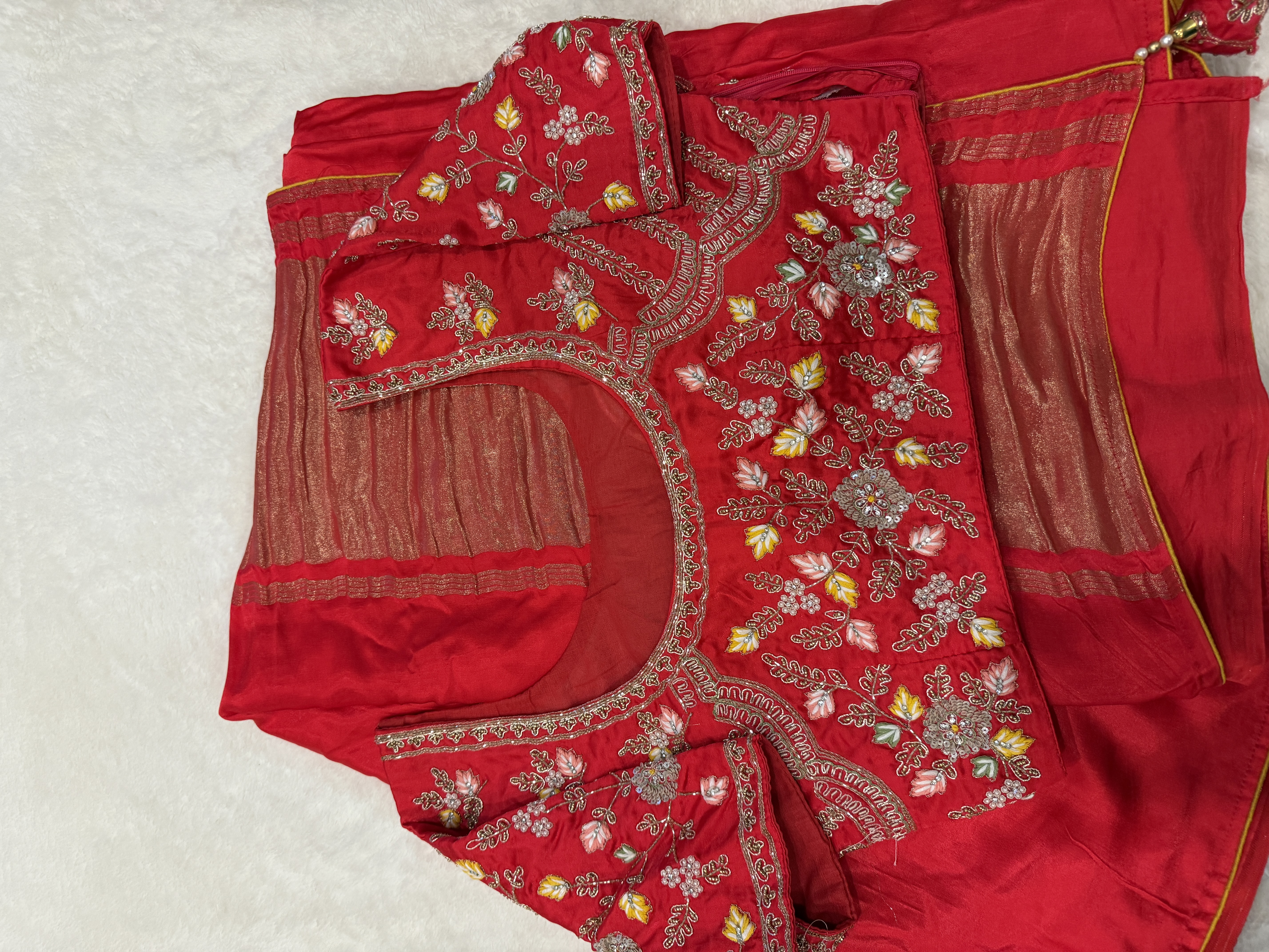 ❤️ Red Pure Gaji Silk Saree ❤️