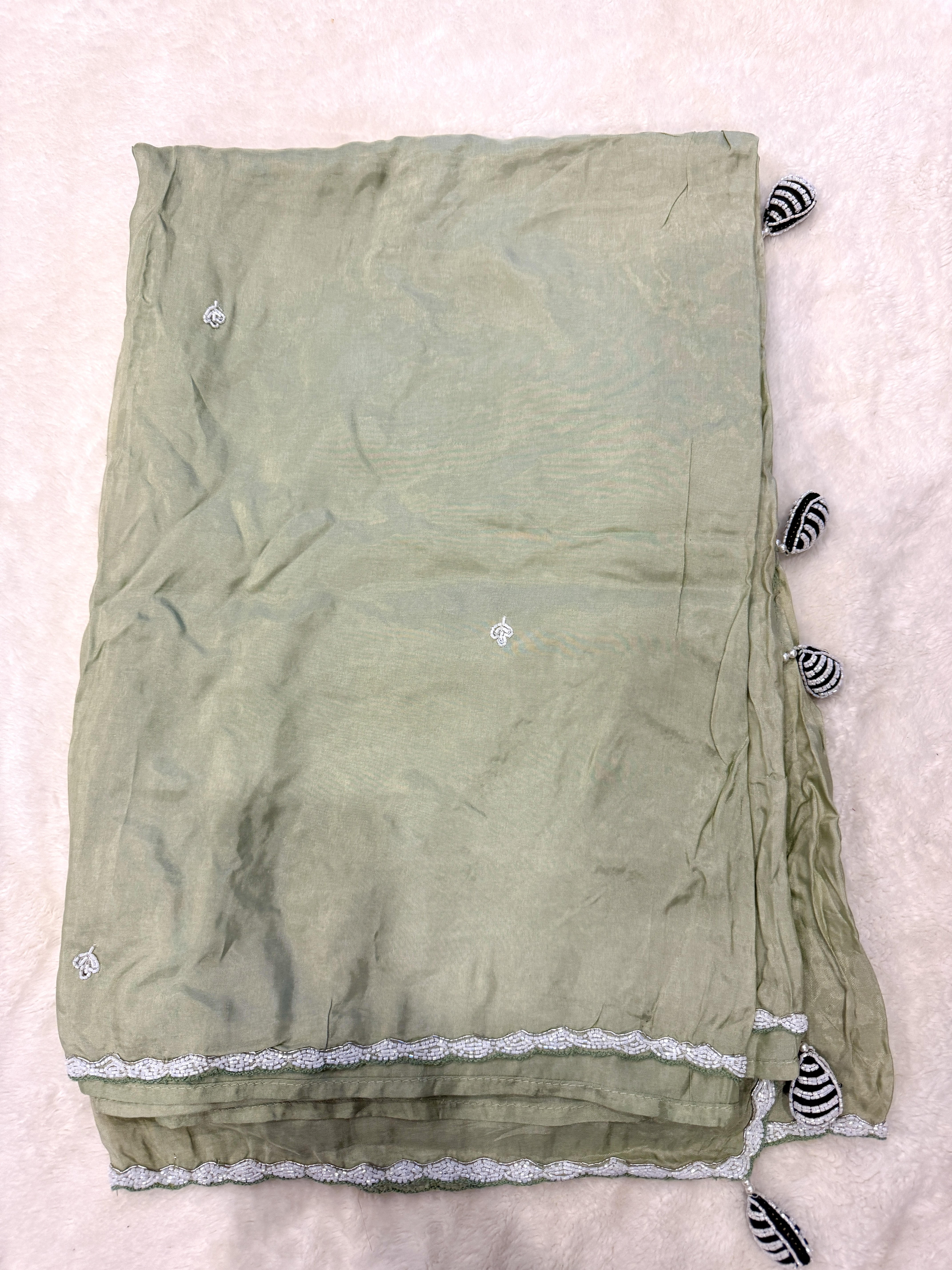 Pista Green Cocktail Saree 🌿