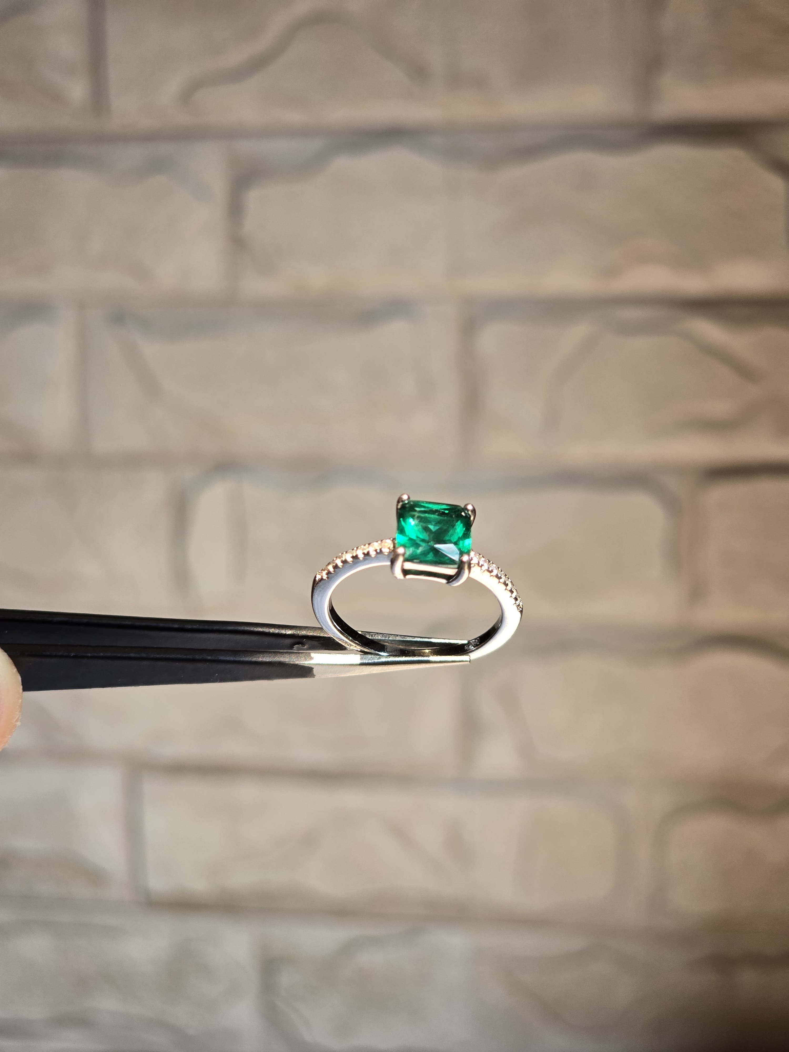  Green Whisper in Sterling Silver