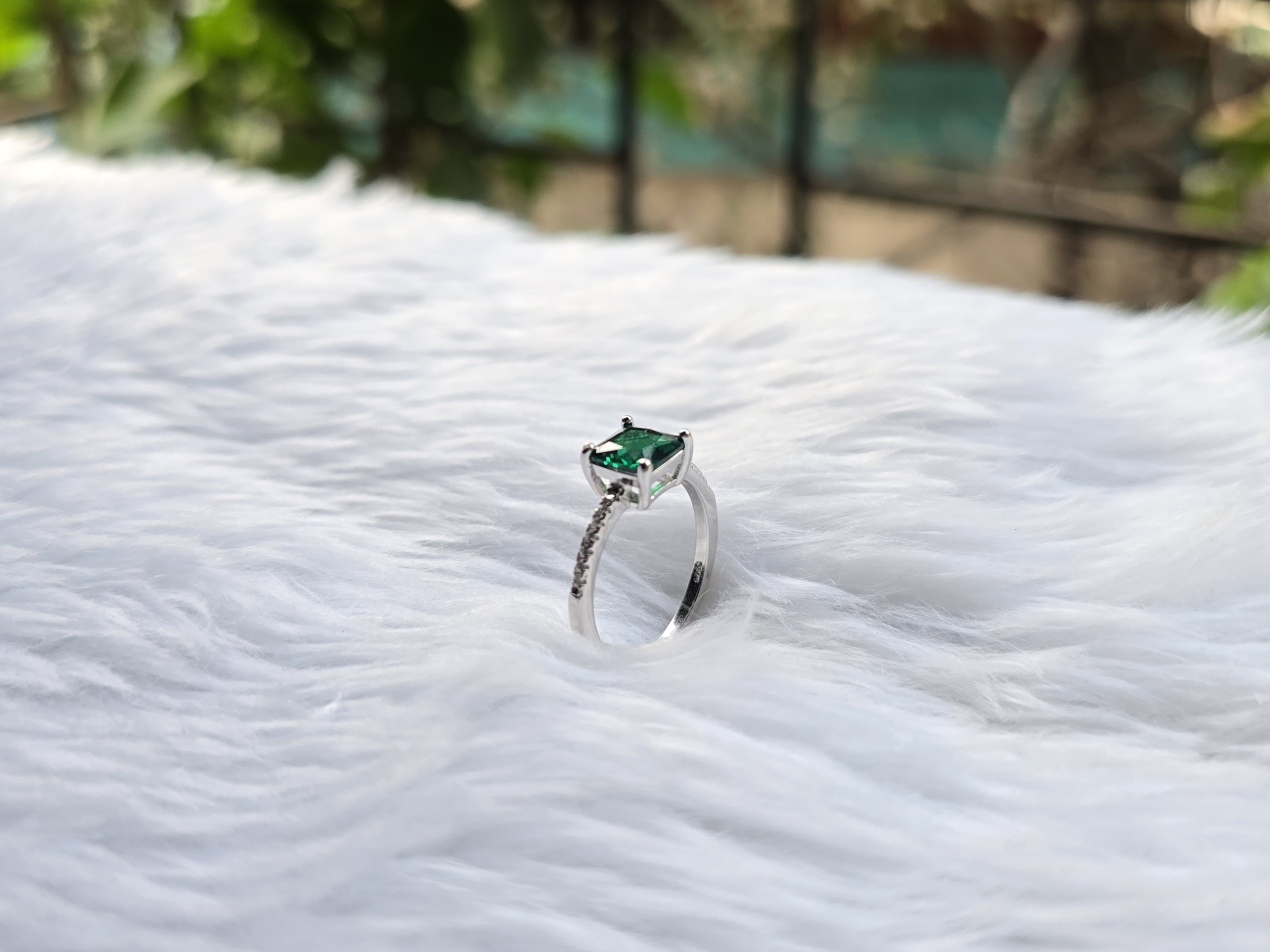  Green Whisper in Sterling Silver