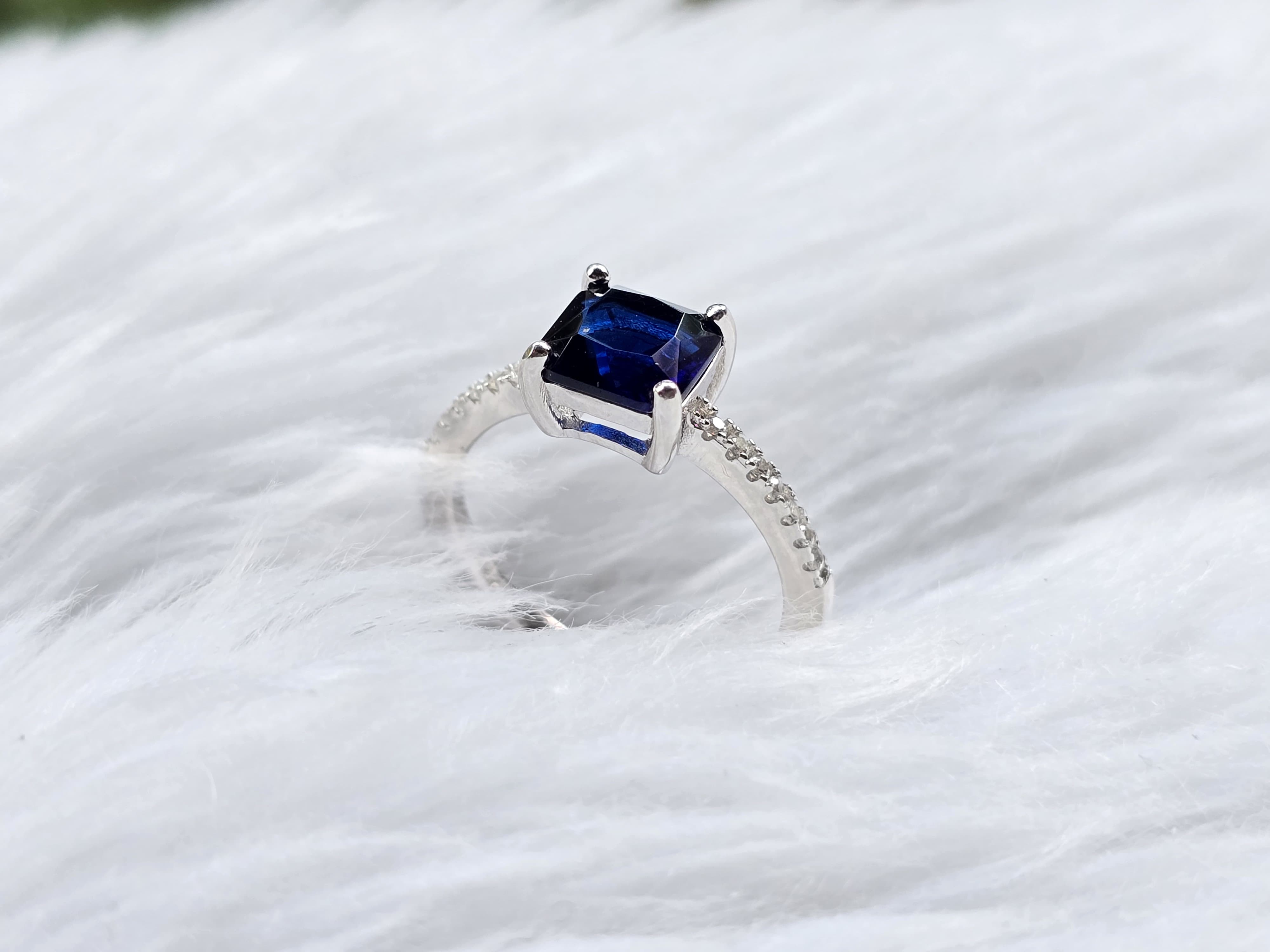 Navy Dusk in Sterling Silver