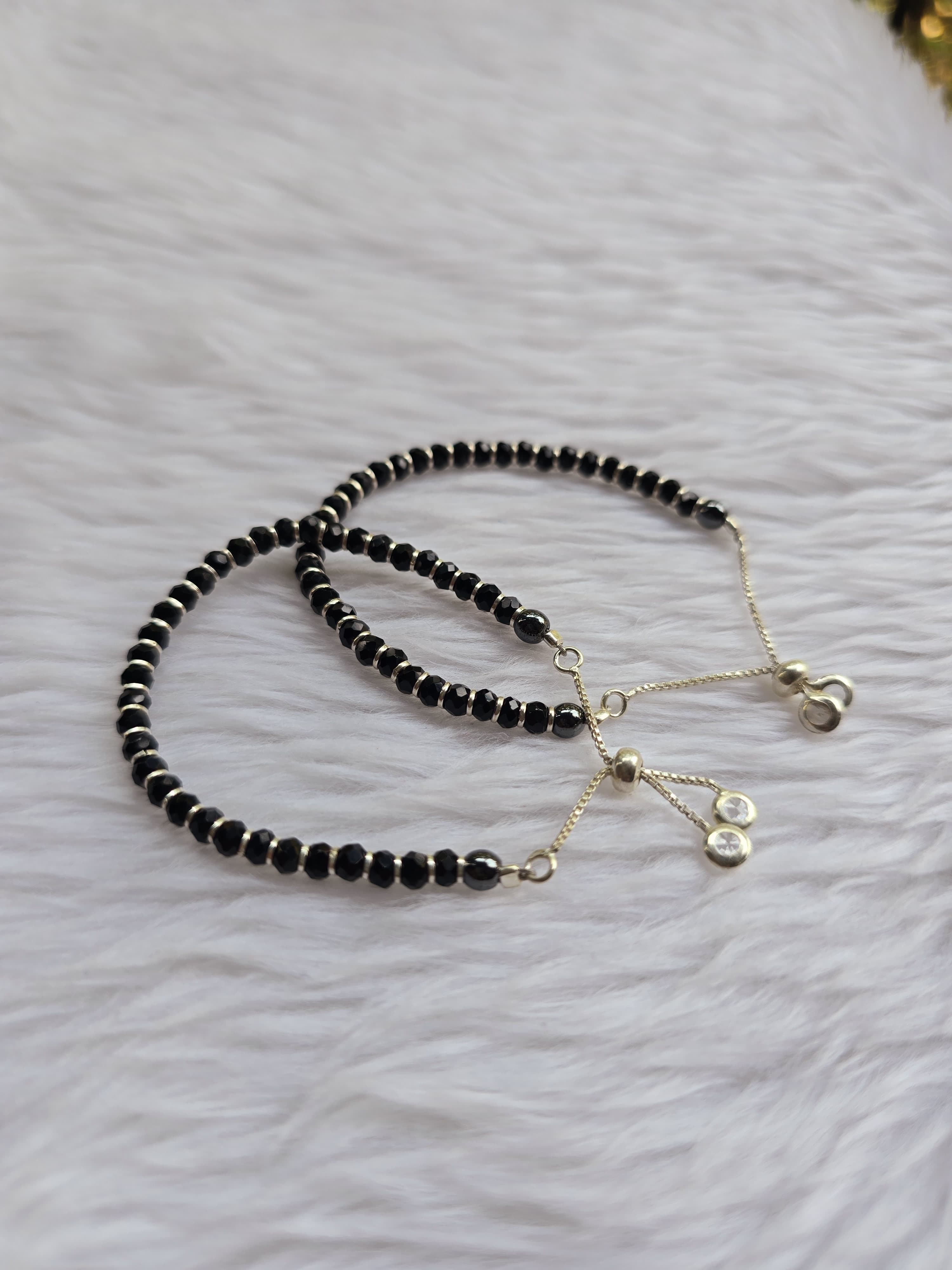 Black Beaded Bracelets