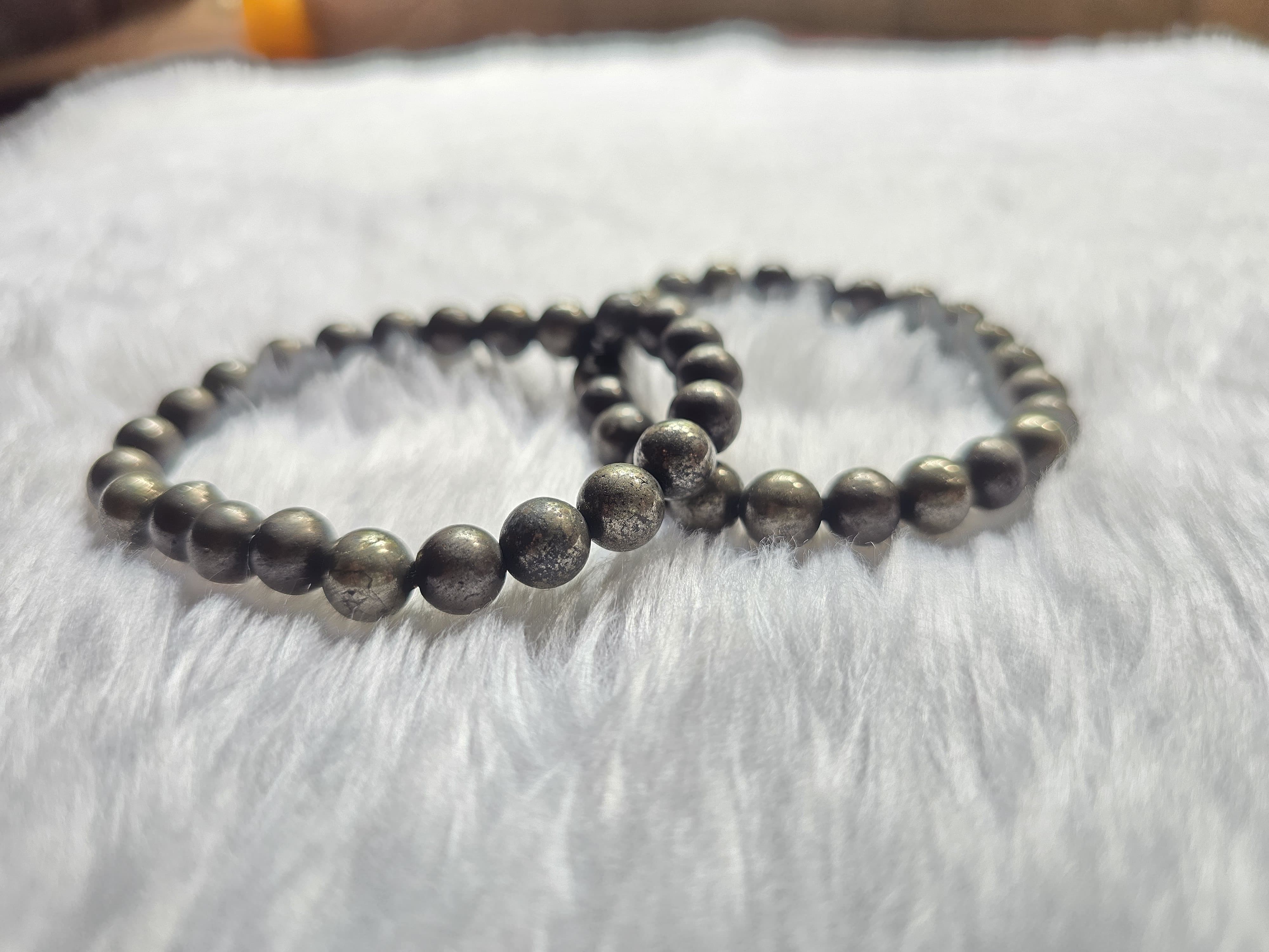 Lunar pyrite Braclets