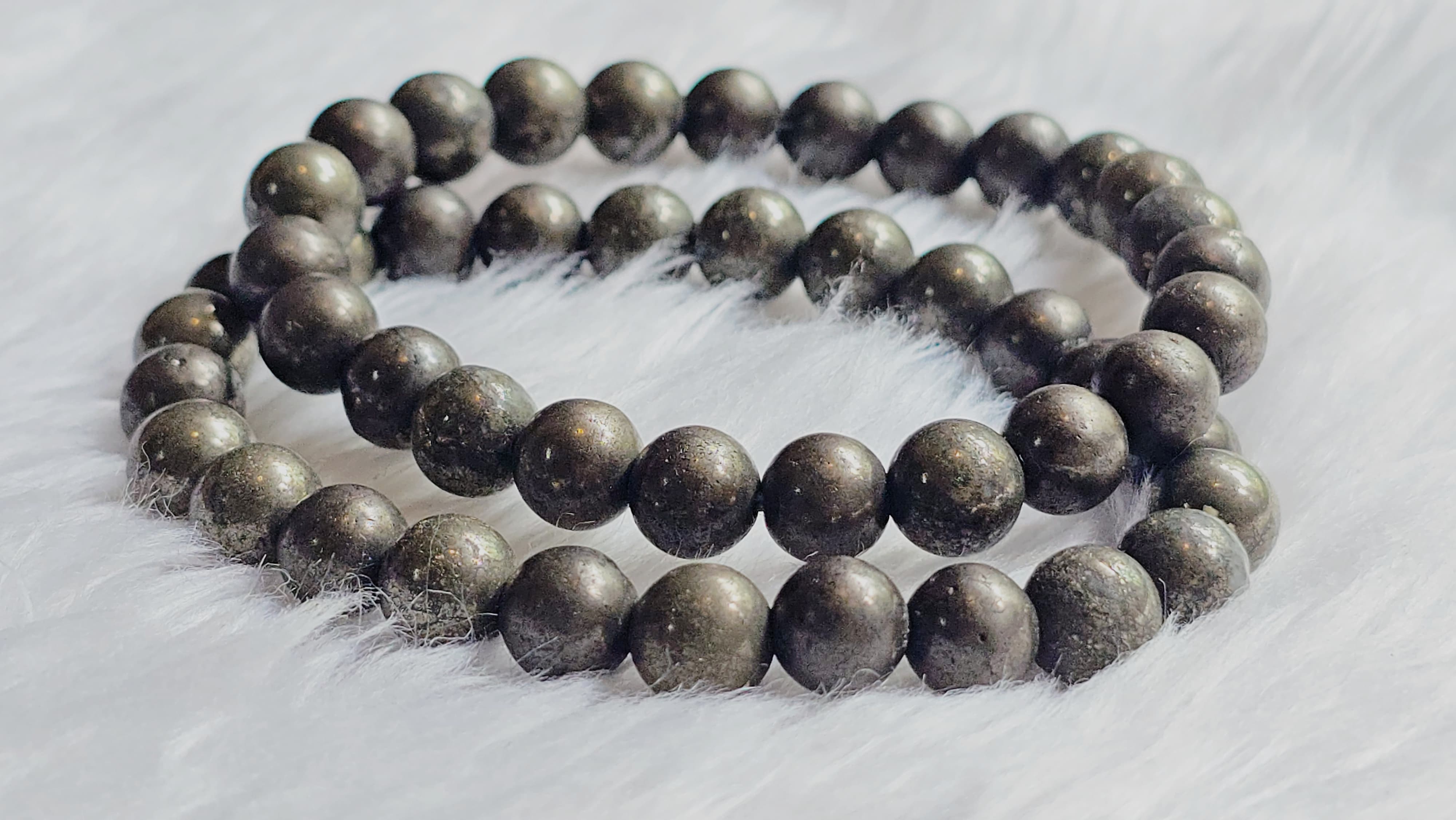 Lunar pyrite Braclets