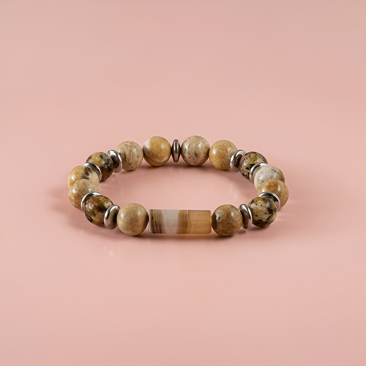 Natural Stone Beaded Bracelet