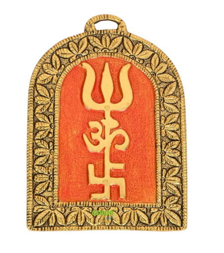 Wall Hanging Swastik Om Trishul Vastu Trishakti Yantra