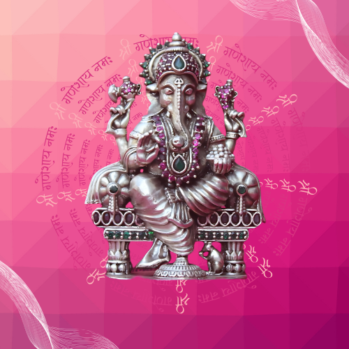 Original Silver Ganesh-Laxmi Idol Set