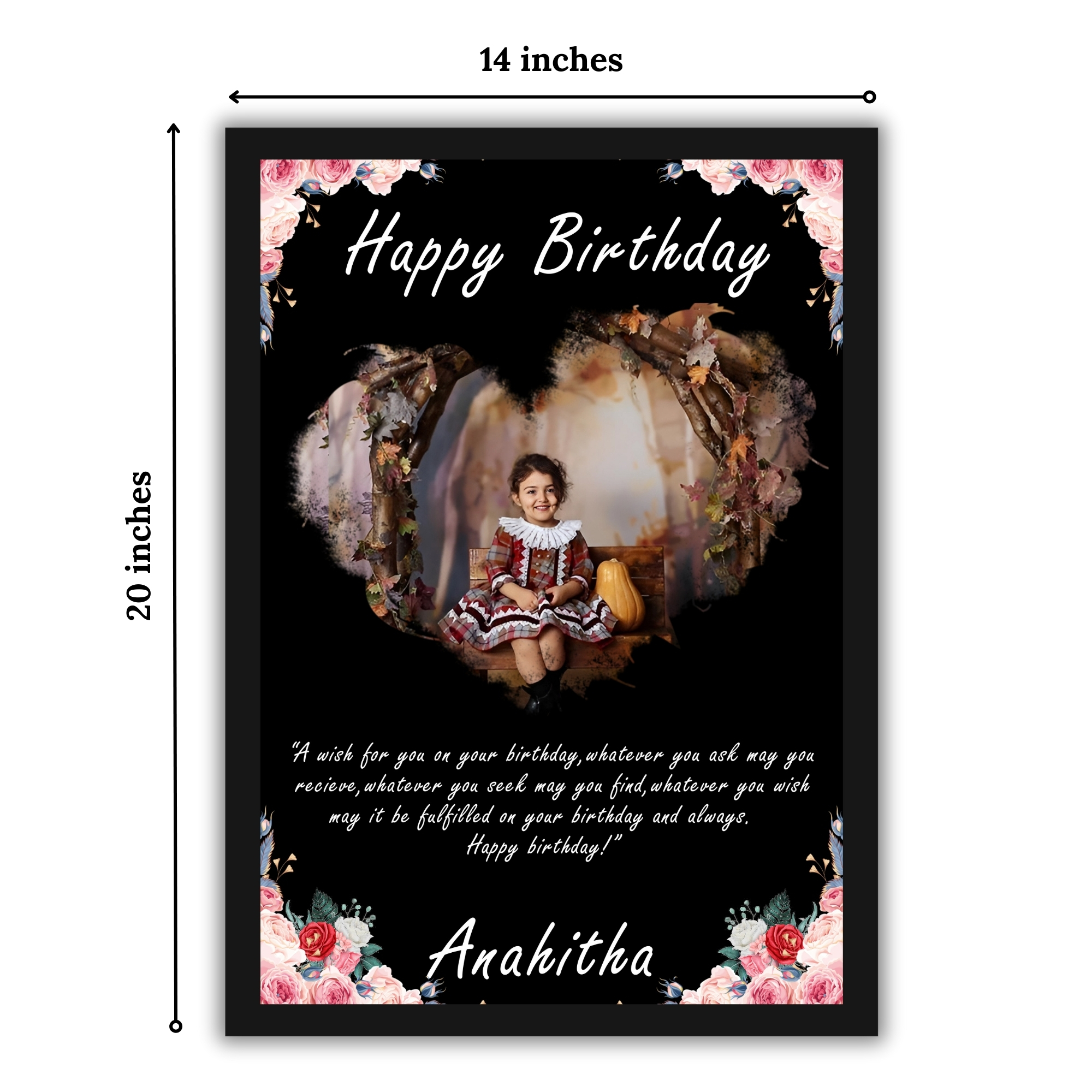 Customized Personalized Photo Frame With Names | Birthdays Frame Customised Gift Photo Frames For Wife|Husband|Friends & Family