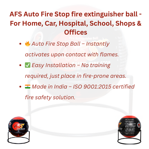 Fire Extinguisher Ball 1.5 KG – Automatic & Self-Activating Fire Suppression Device with Stand | Ideal for Home, Office, Car, Kitchen, Garage & More (Pack of 1)